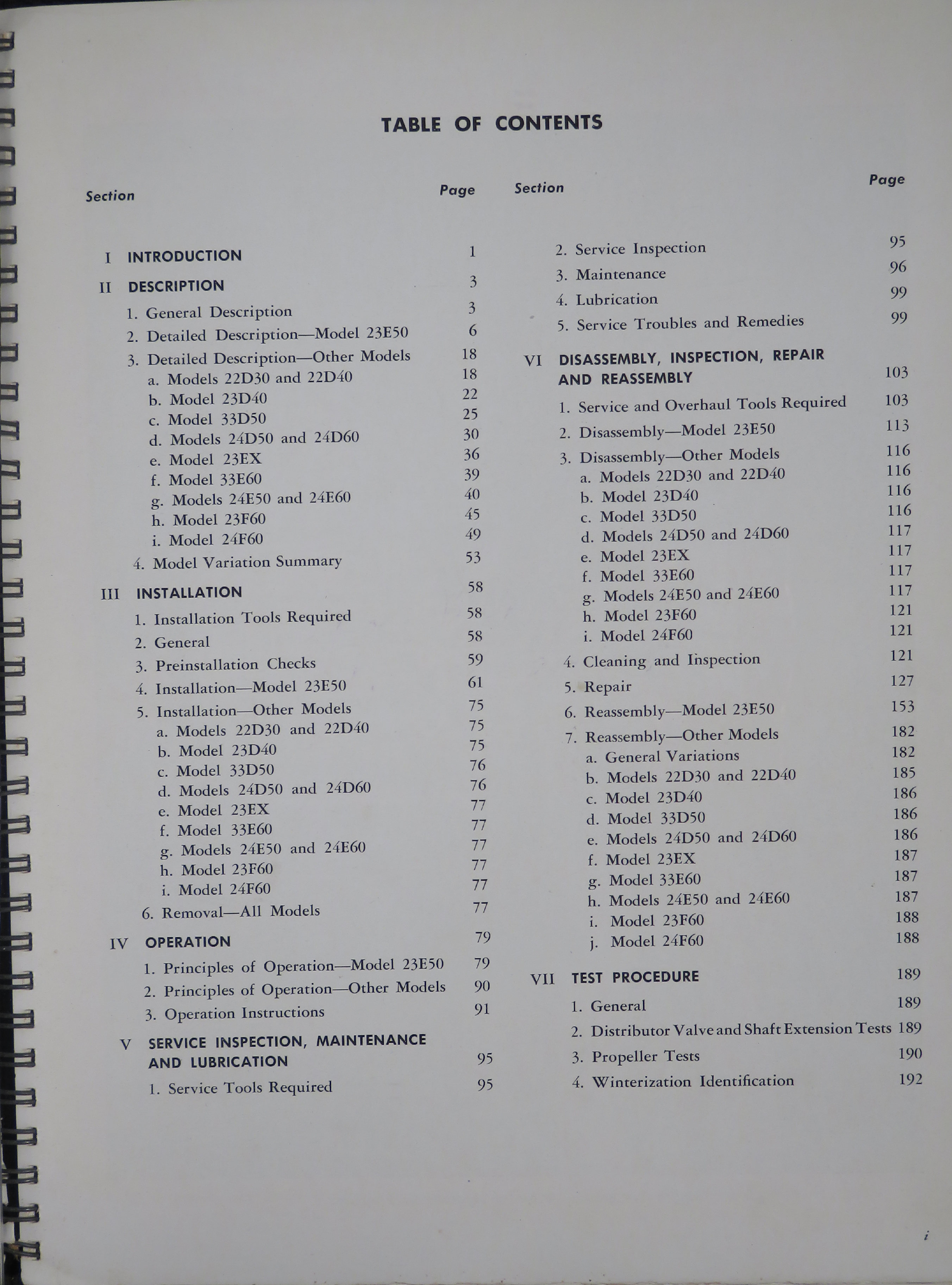 Sample page 5 from AirCorps Library document: Service Manual for Quick-Feathering Hydromatic Propellers
