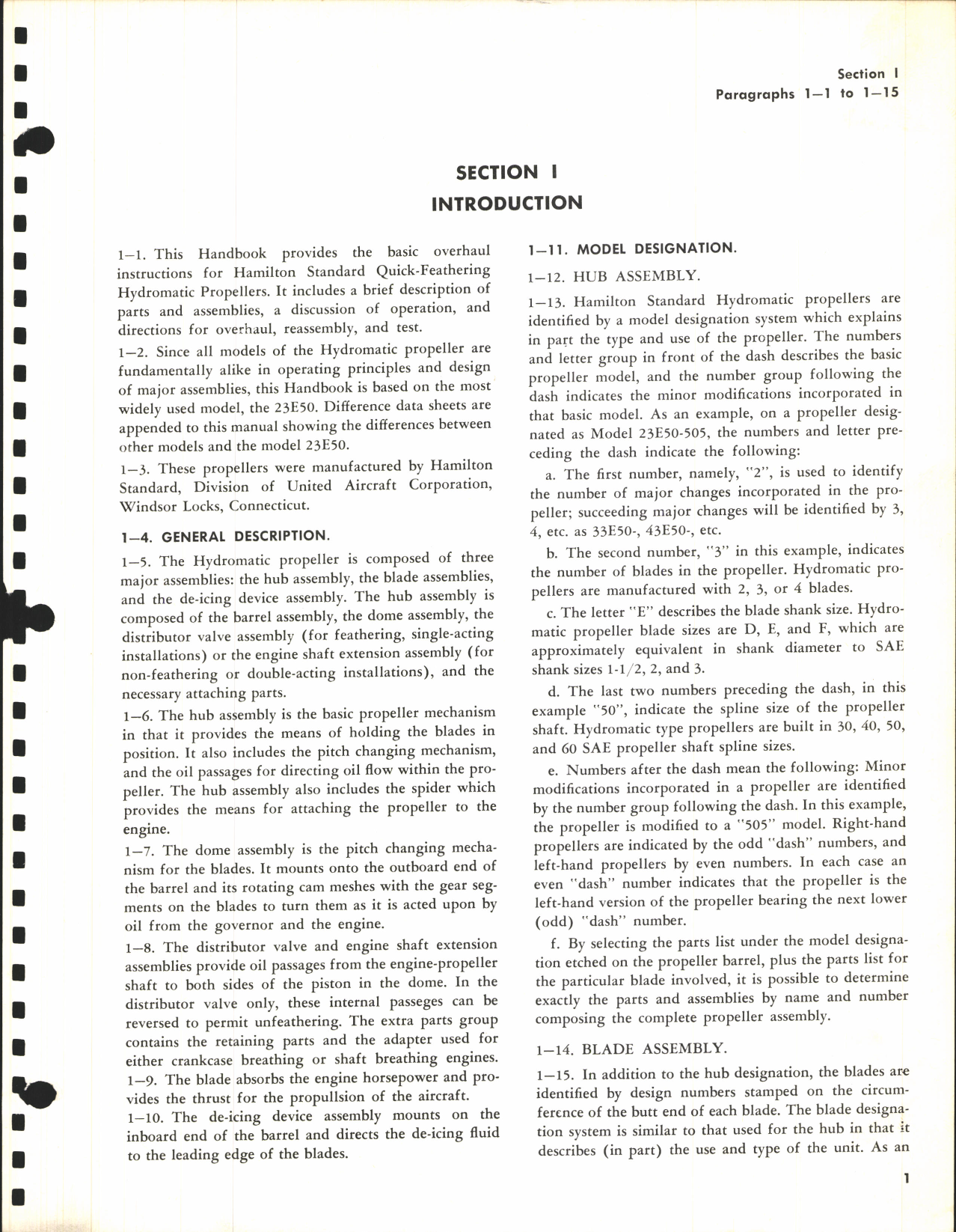 Sample page 7 from AirCorps Library document: Overhaul Manual for Hydromatic Propeller Models 23E50, 23D40, 24D50, 33D50, and 33E60
