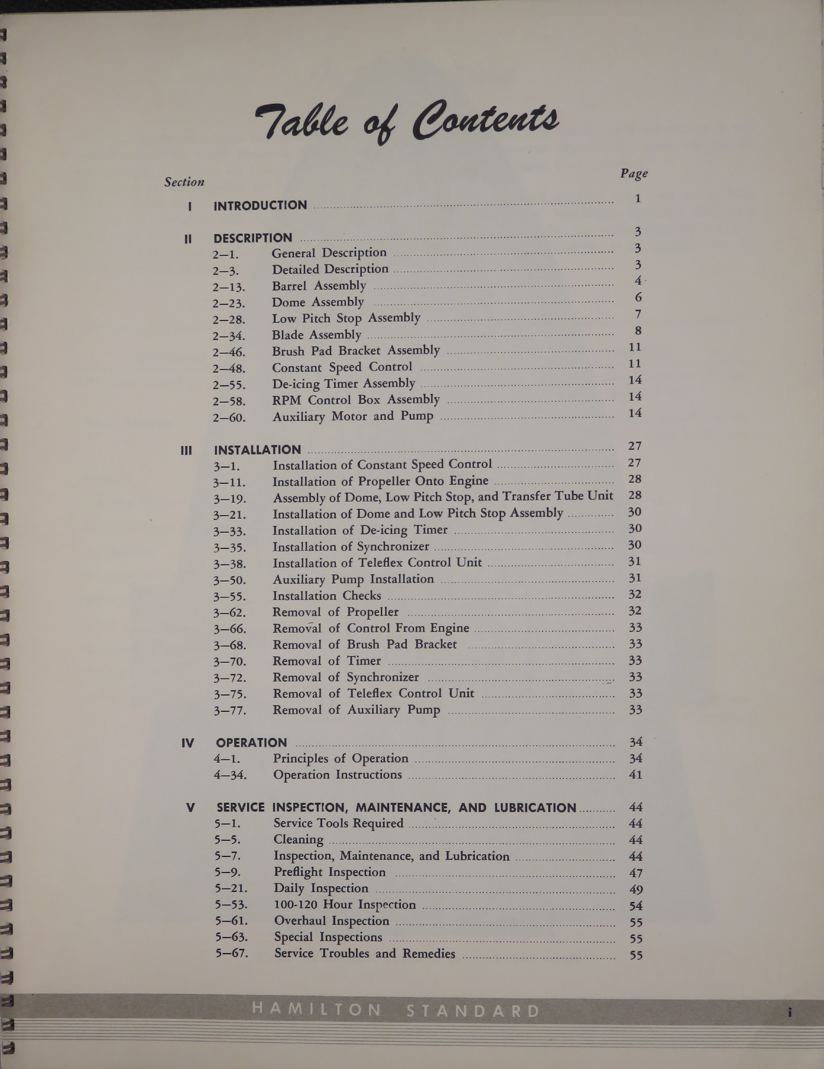 Sample page 5 from AirCorps Library document: Maintenance Manual for Hydromatic Propeller Model 34E60 for Douglas DC-7C 