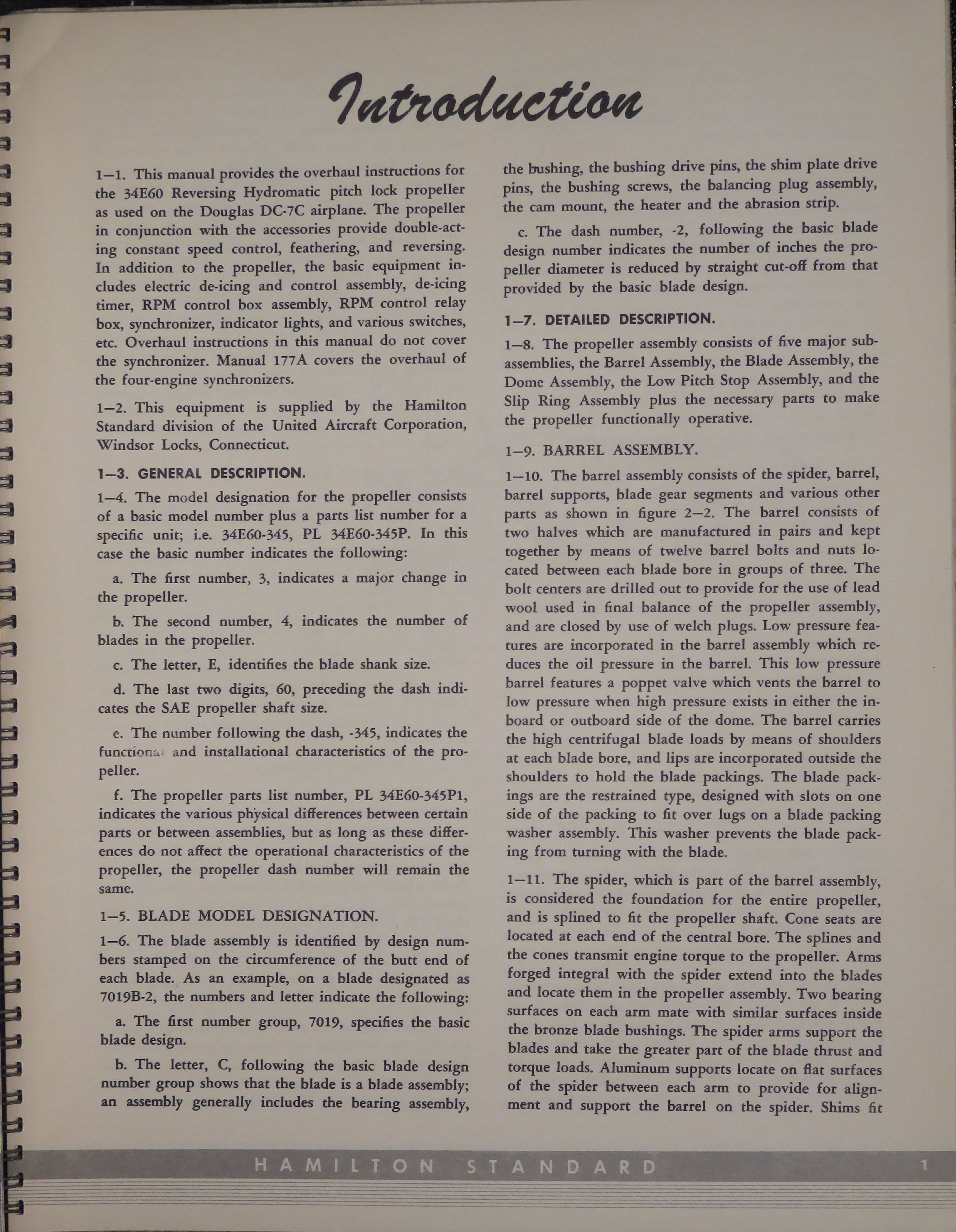 Sample page 7 from AirCorps Library document: Overhaul Manual for Hydromatic Propeller Model 34E60 for Douglas DC-7C 