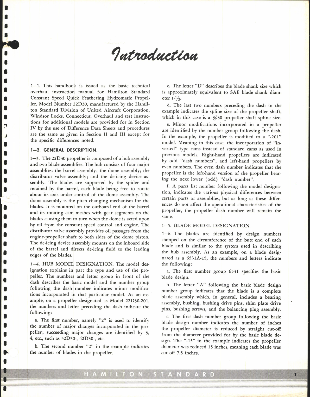 Sample page 7 from AirCorps Library document: Hamilton Standard 22D30 and 22D40 Hydromatic Propellers