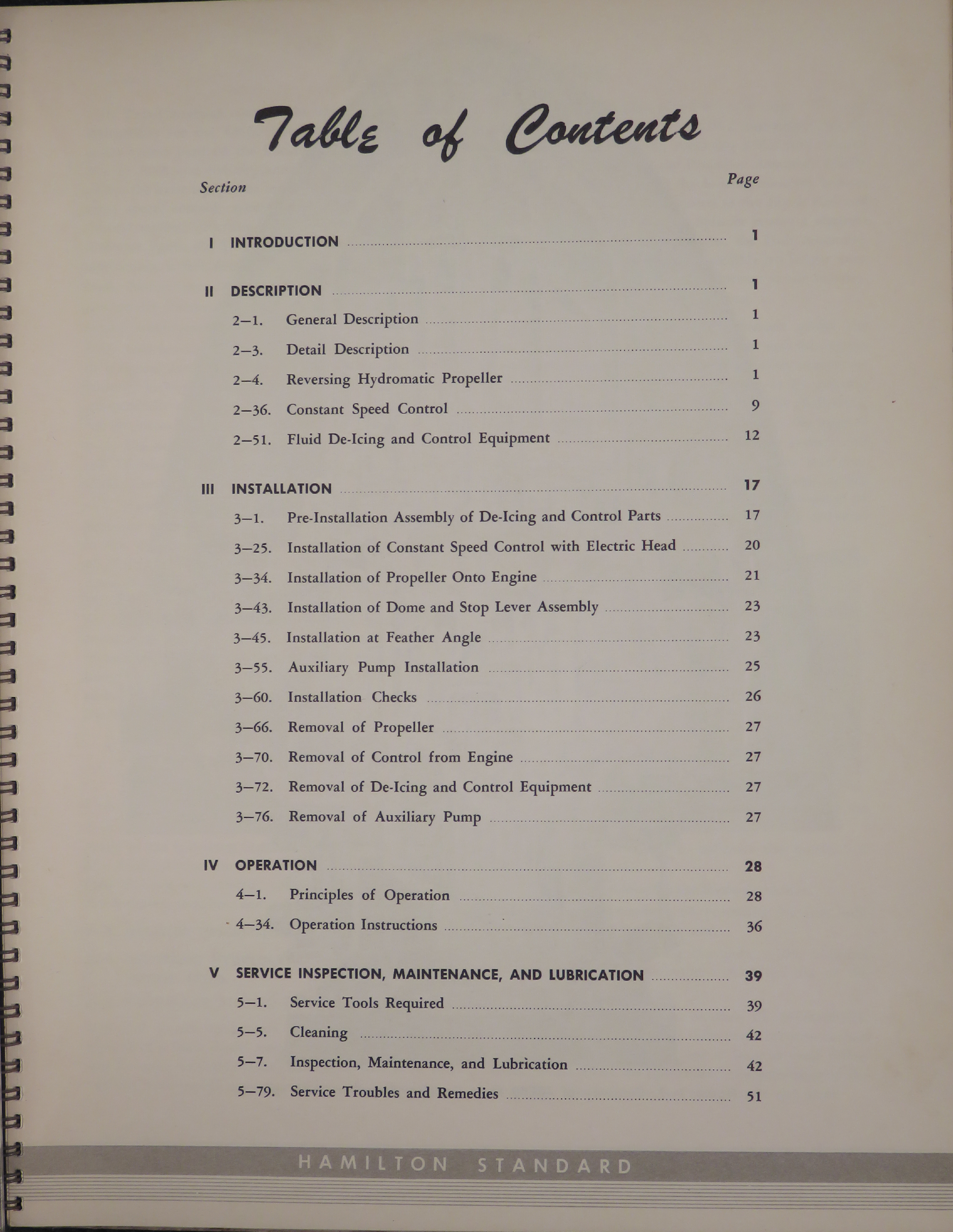 Sample page 5 from AirCorps Library document: Maintenance Manual for Hamilton Standard Model 43E60 Hydromatic Propellers