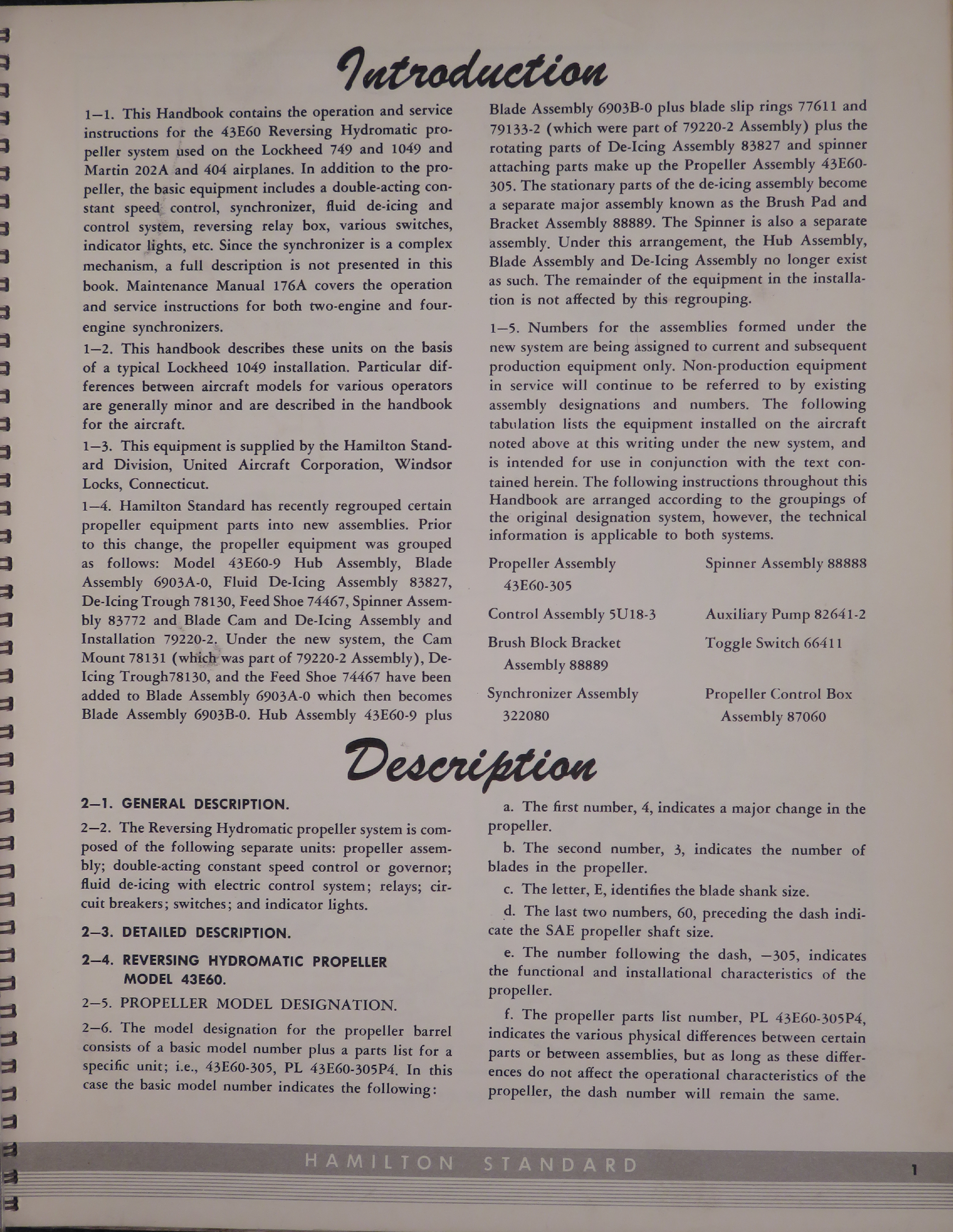 Sample page 7 from AirCorps Library document: Maintenance Manual for Hamilton Standard Model 43E60 Hydromatic Propellers