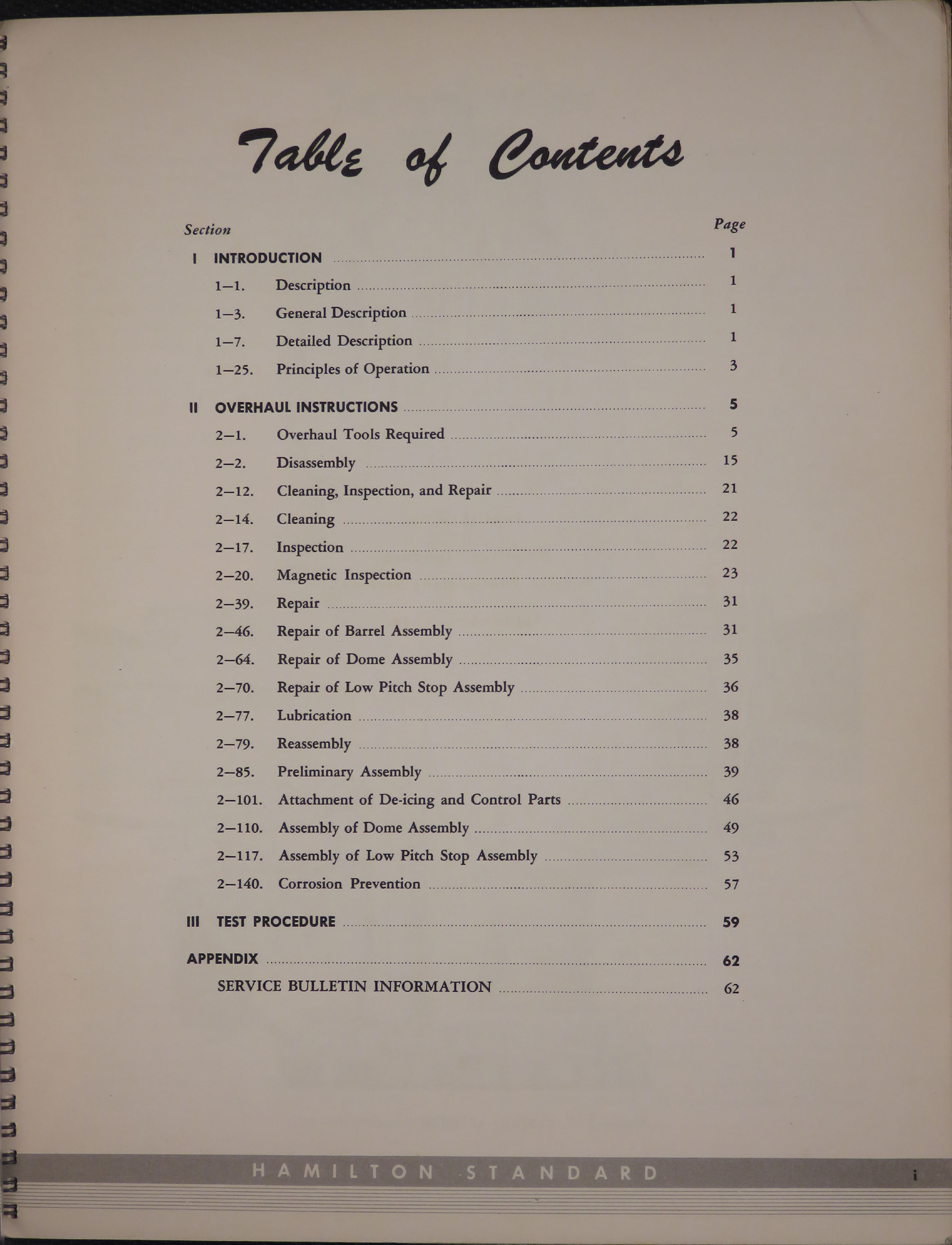 Sample page 5 from AirCorps Library document: Overhaul Manual for Hamilton Standard Model 34E60 Hydromatic Propeller