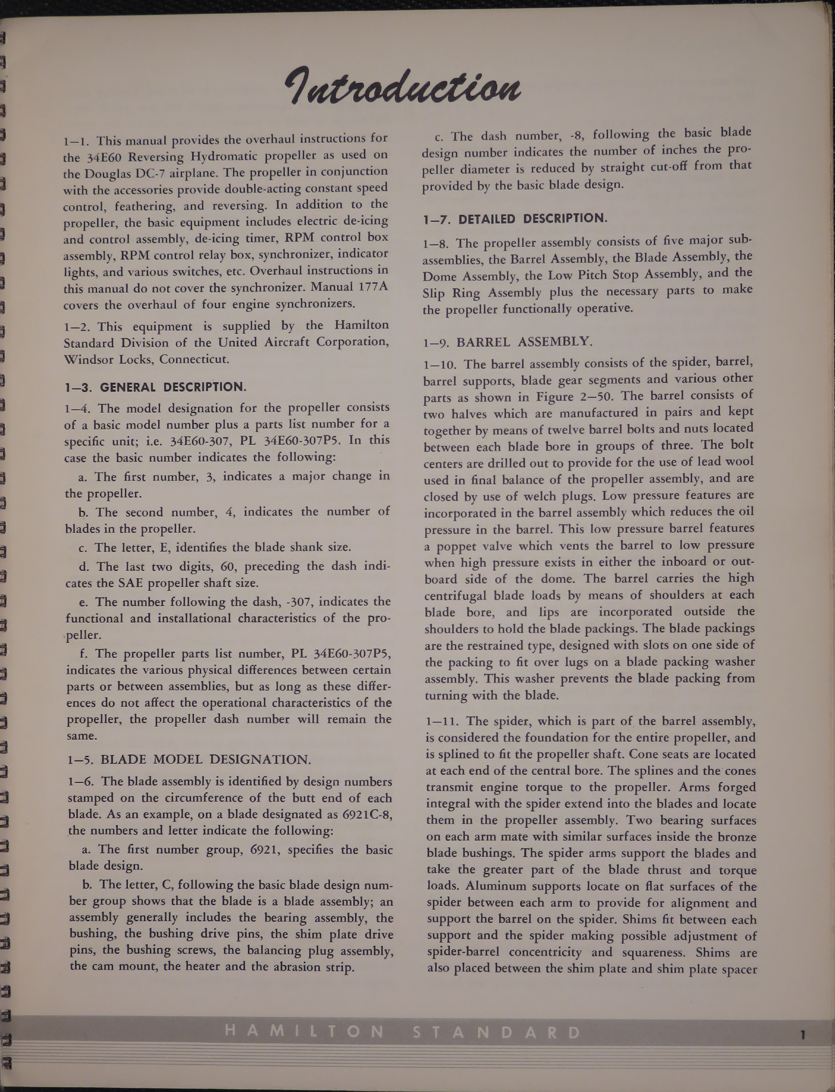 Sample page 7 from AirCorps Library document: Overhaul Manual for Hamilton Standard Model 34E60 Hydromatic Propeller