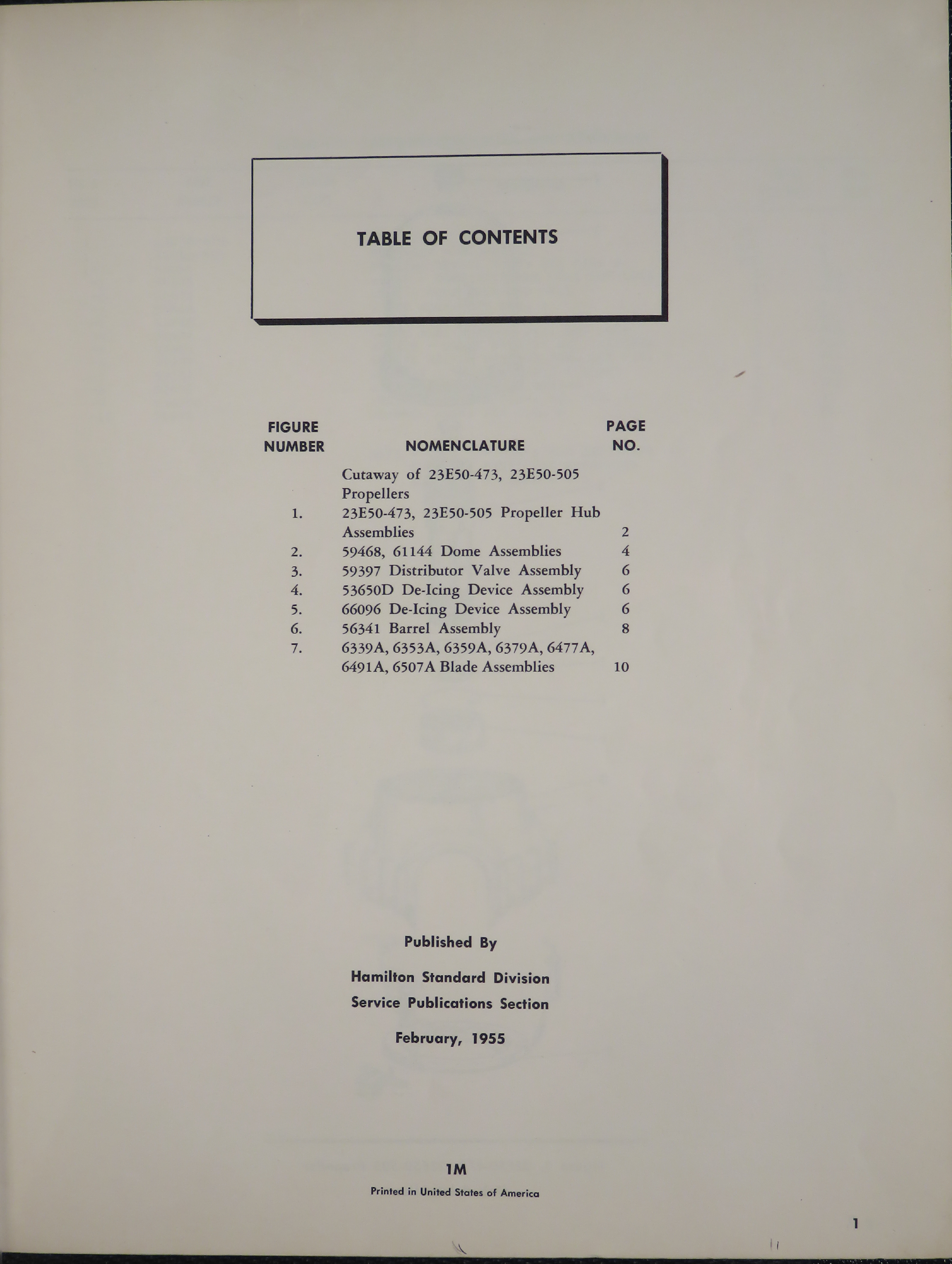 Sample page 7 from AirCorps Library document: Parts Catalog for Hydromatic Propeller Models 23E50-473 and 505