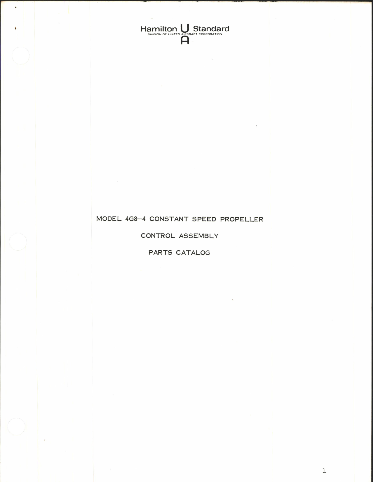 Sample page 3 from AirCorps Library document: Parts Catalog for Model 4G8-4 Control Assembly