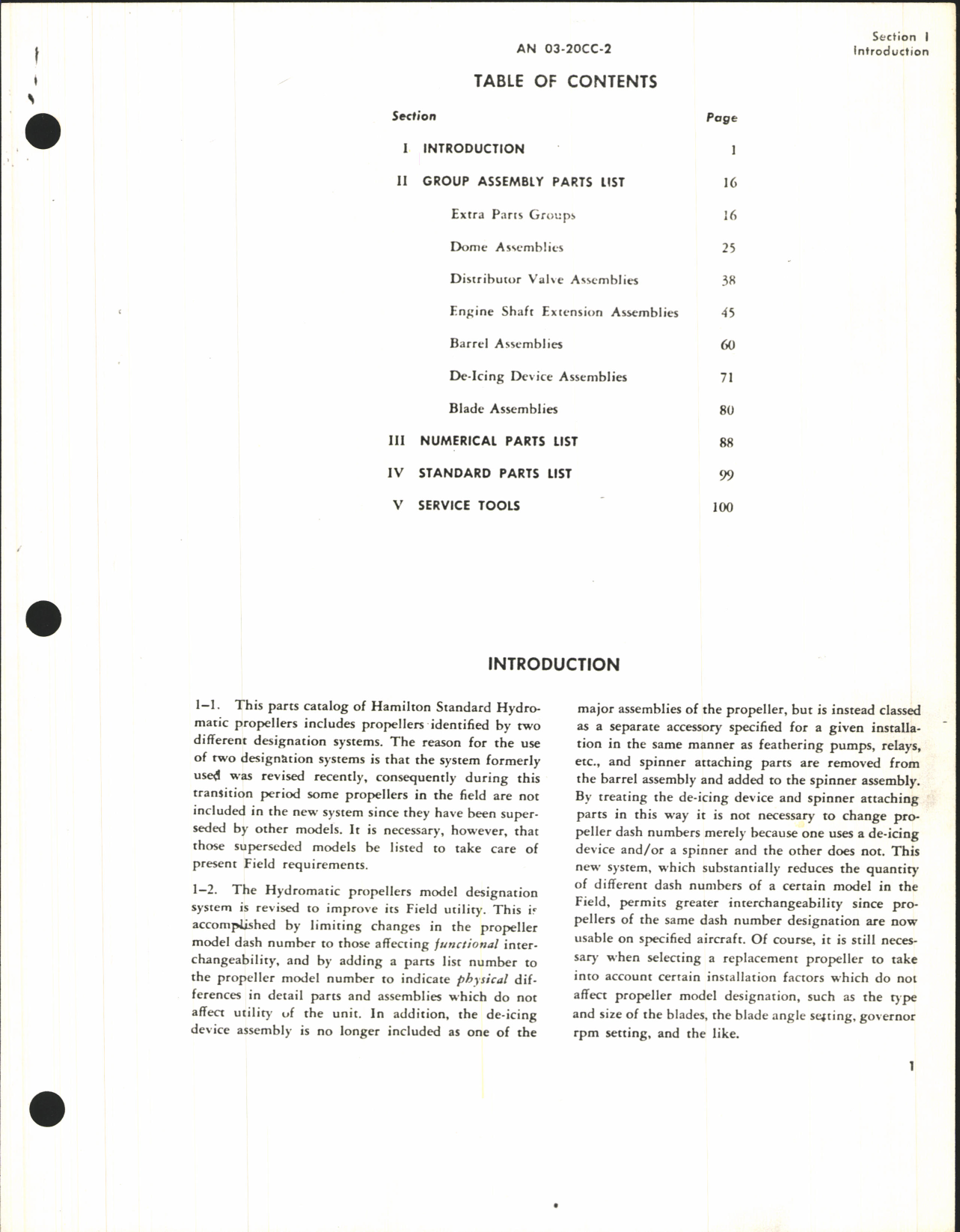 Sample page 5 from AirCorps Library document: Parts Catalog for Hydromatic Propellers