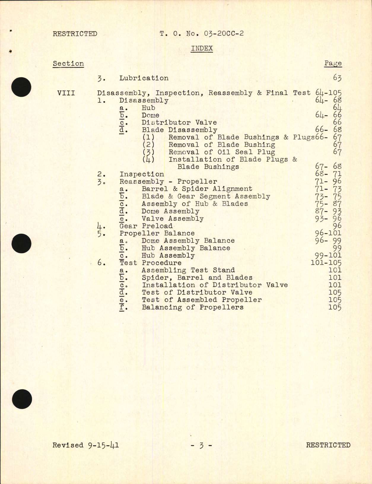 Sample page 5 from AirCorps Library document: Service & Overhaul Instructions for the Hydromatic Controllable Propeller (Full Feathering)