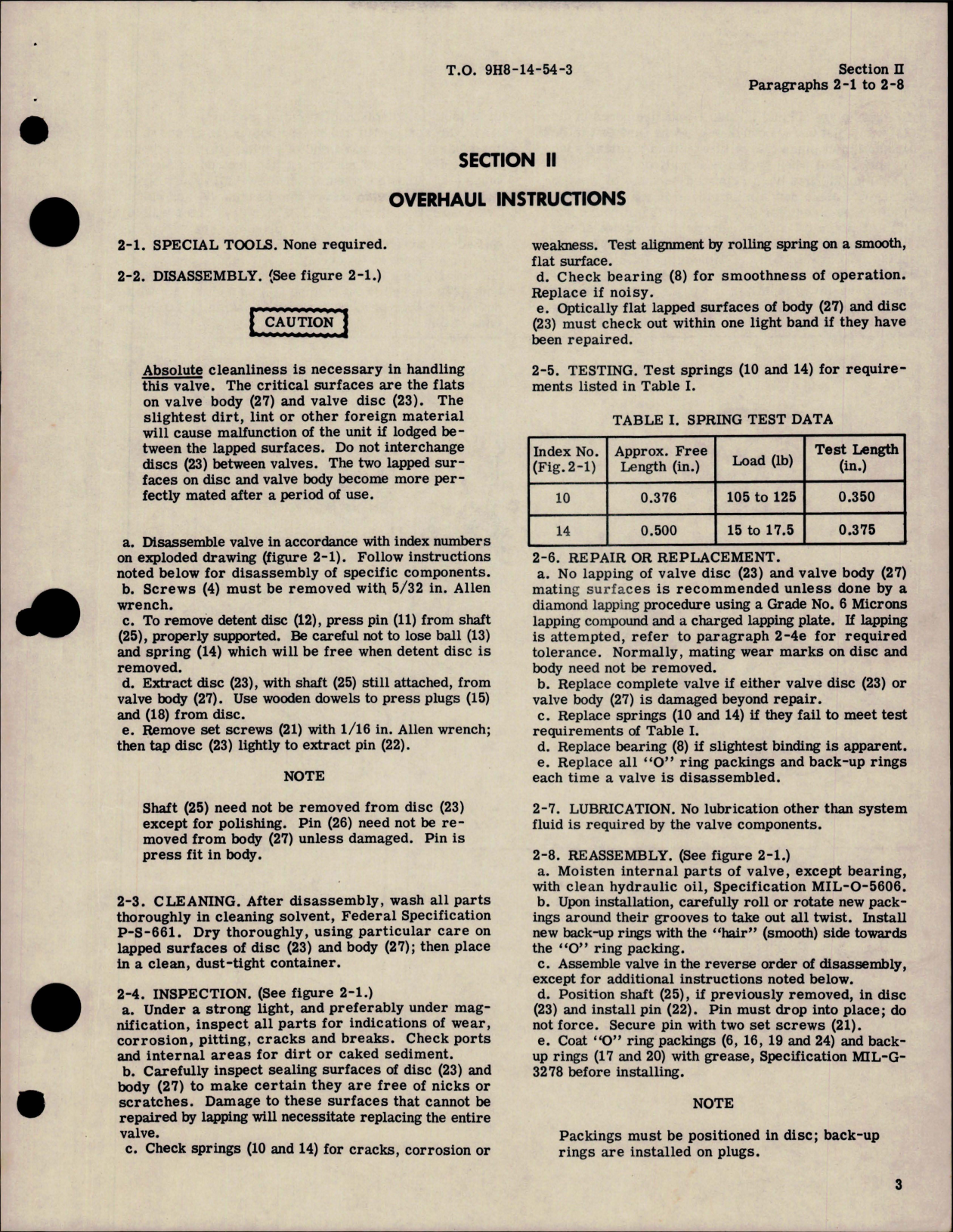 Sample page 5 from AirCorps Library document: Overhaul Instructions for Manually Operated Hydraulic Four-Way Selector Valves 