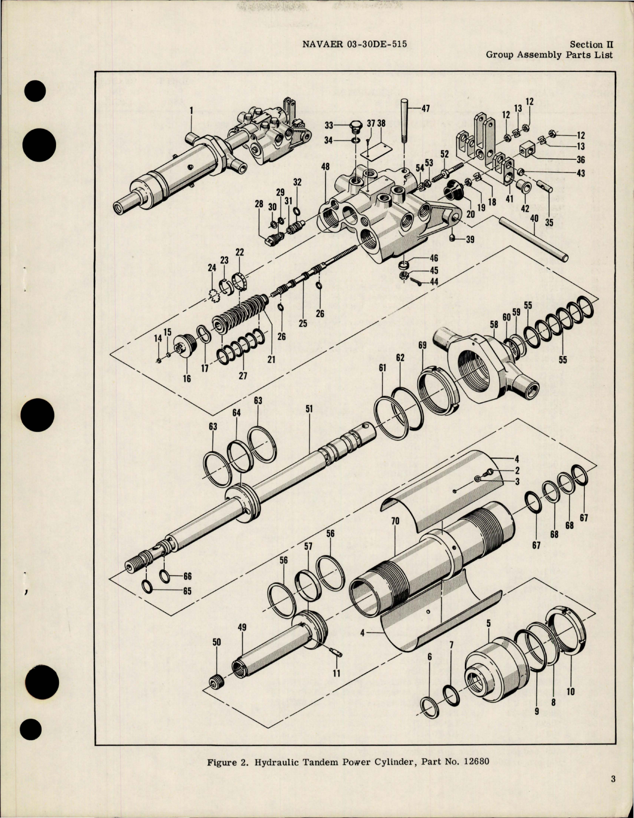 Sample page 5 from AirCorps Library document: Illustrated Parts Breakdown for Hydraulic Tandem Power Cylinder - Part 12680 