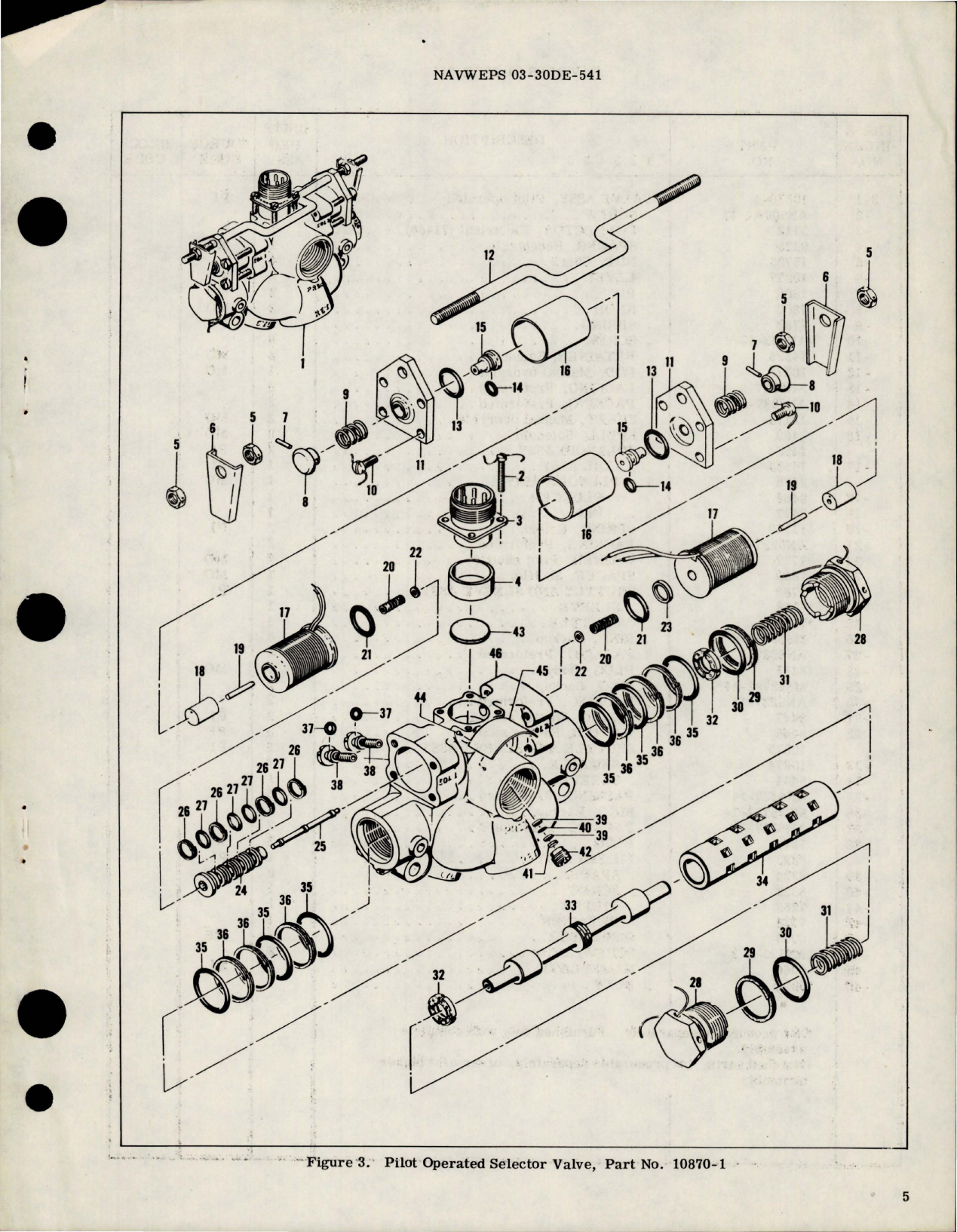 Sample page 5 from AirCorps Library document: Overhaul Instructions with Parts Breakdown for Pilot Operated Selector Valve - Part 10870-1 