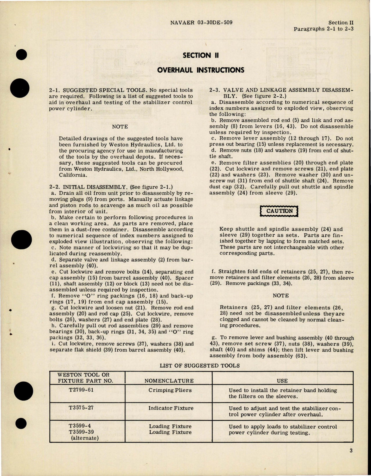 Sample page 5 from AirCorps Library document: Overhaul Instructions for Stabilizer Control Power Cylinders - Parts 12020-2 and 12490-1 