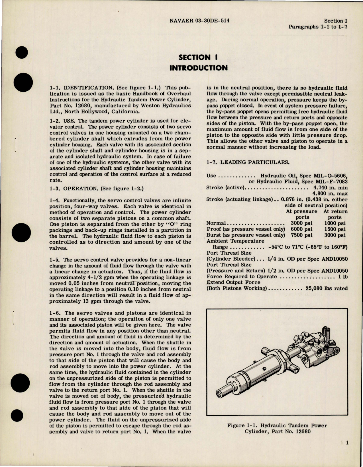 Sample page 5 from AirCorps Library document: Overhaul Instructions for Hydraulic Tandem Power Cylinder - Part 12680 