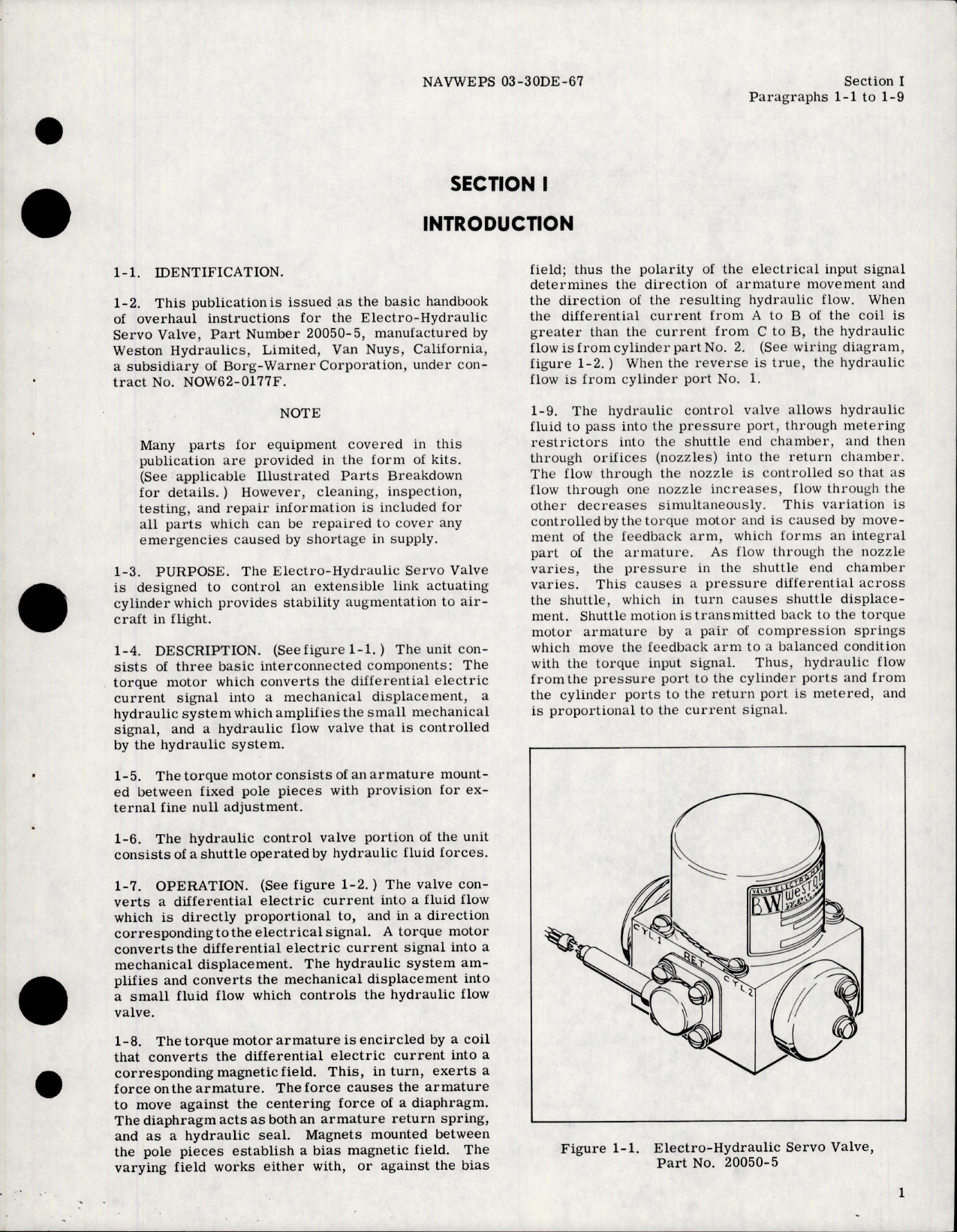 Sample page 5 from AirCorps Library document: Overhaul Instructions for Electro Hydraulic Servo Valve - Part 20050-5 