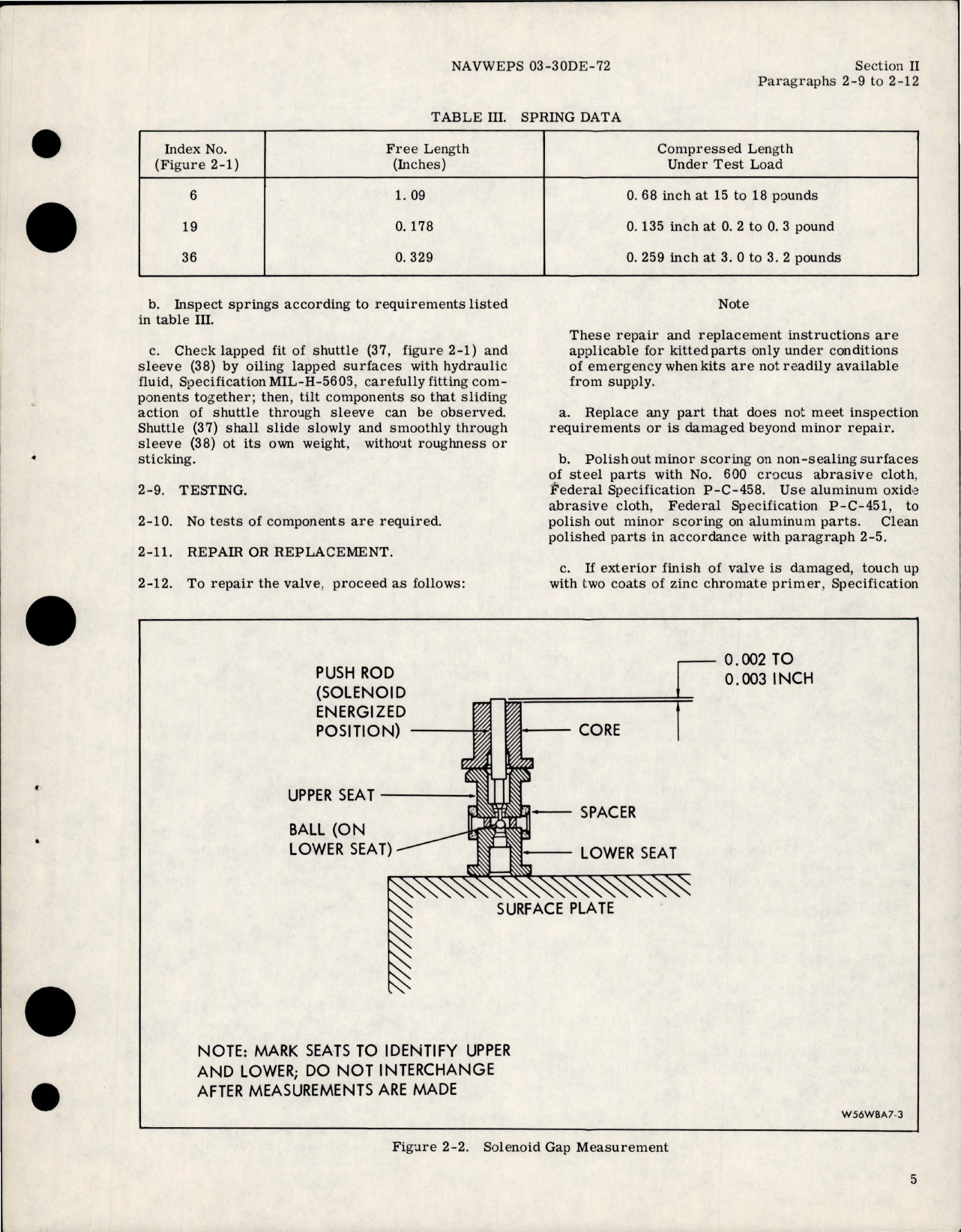 Sample page 7 from AirCorps Library document: Overhaul Instructions for Solenoid Operated Hydraulic Three Way Selector Valve - Part 18550 