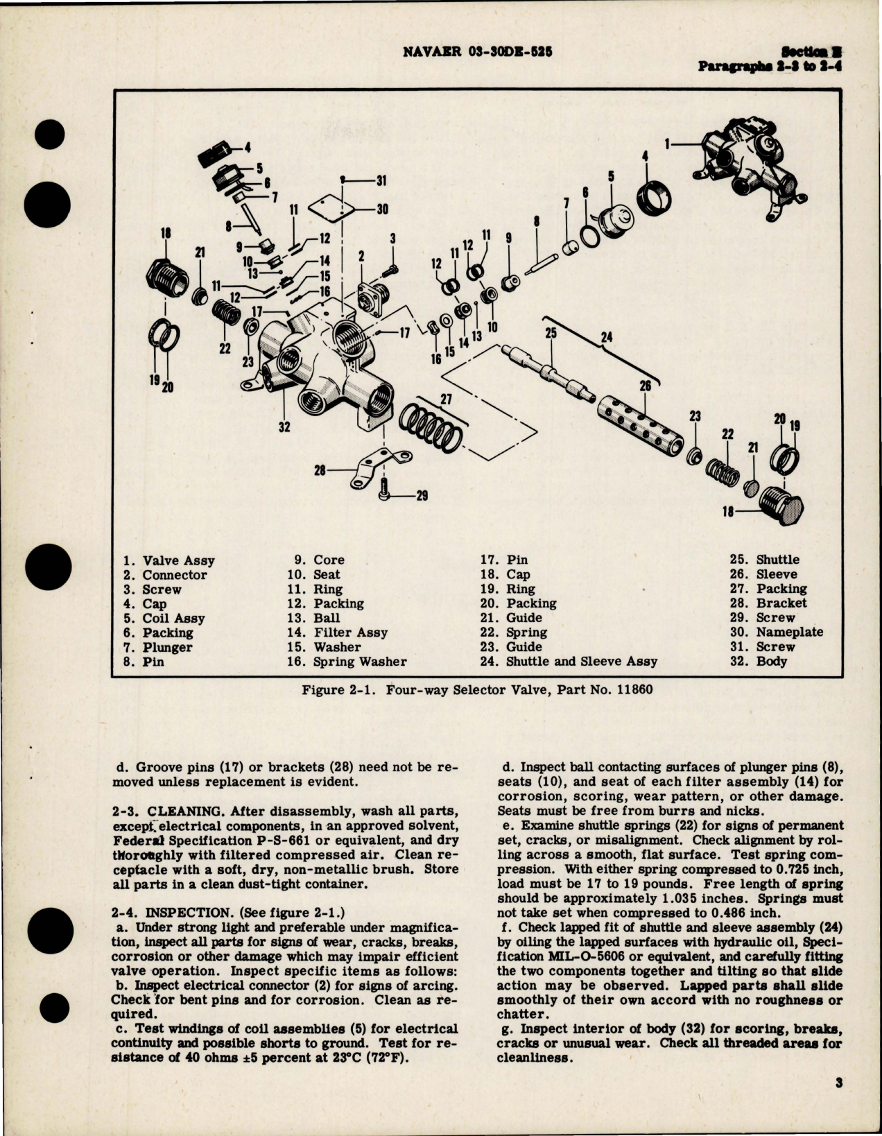 Sample page 5 from AirCorps Library document: Overhaul Instructions for Four-Way Selector Valves - Parts 11860, 12840, 12850, 12860 