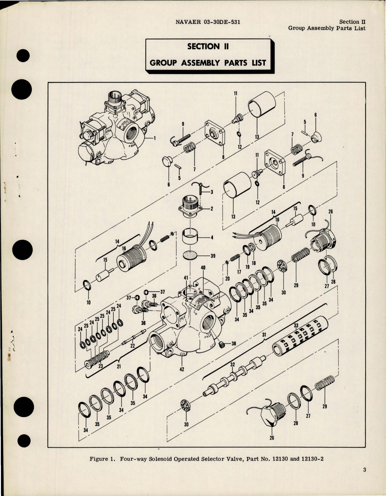 Sample page 5 from AirCorps Library document: Illustrated Parts Breakdown for Four-Way Solenoid Operated Selector Valves - Parts 12130, 12130-2 and 12390 