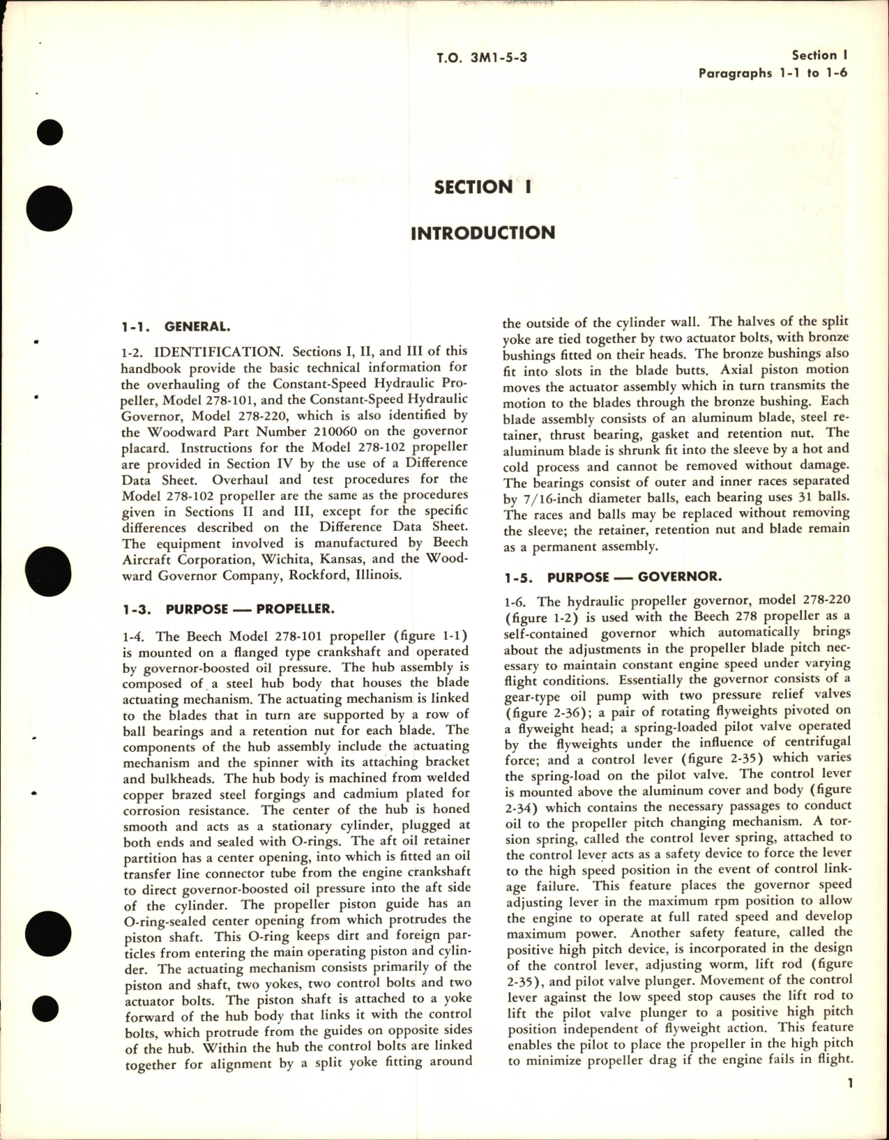 Sample page 5 from AirCorps Library document: Overhaul Instructions for Propeller Assembly Part Nos. 278-101 & 278-102 and Propeller Governor Assembly Part 278-220
