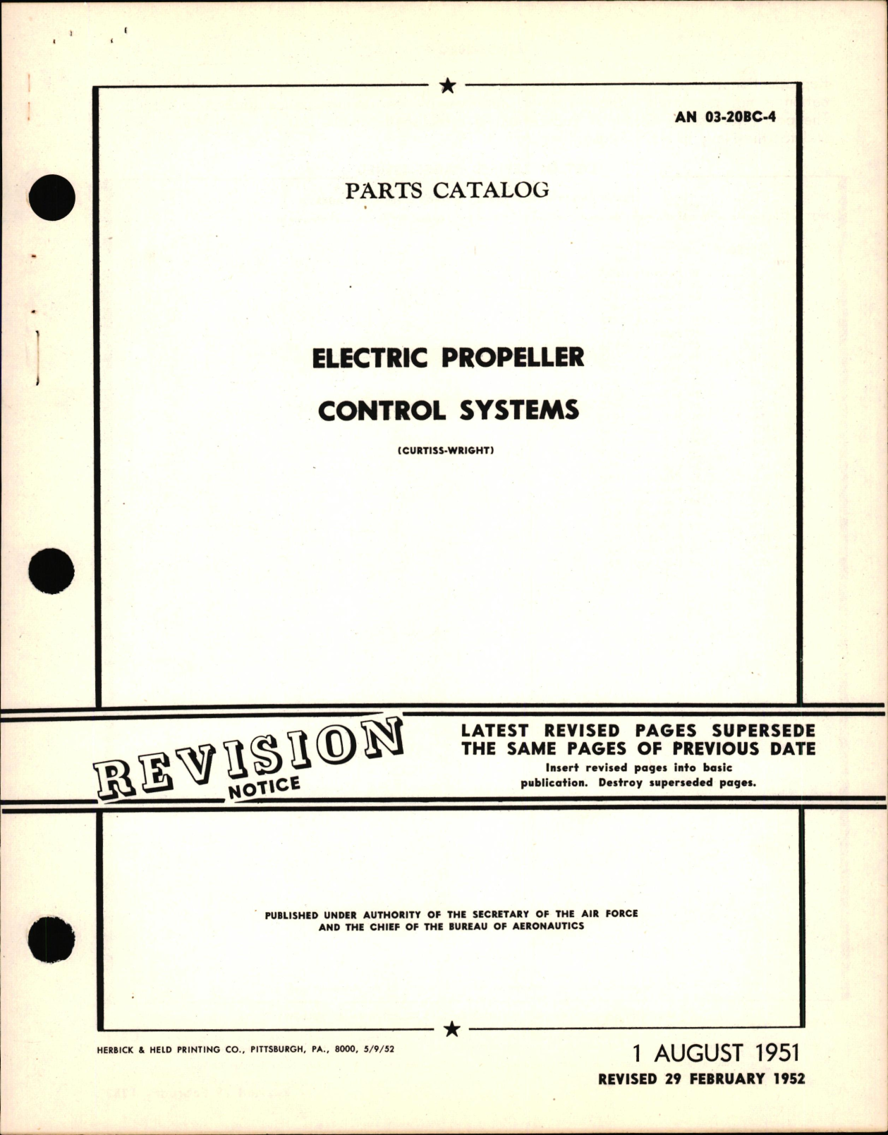 Sample page 1 from AirCorps Library document: Parts Catalog for Electric Propeller Control System