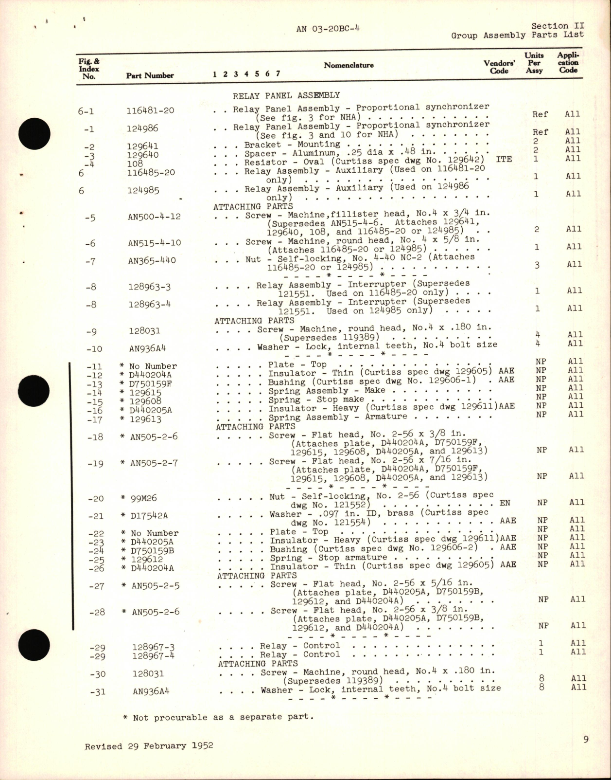 Sample page 7 from AirCorps Library document: Parts Catalog for Electric Propeller Control System