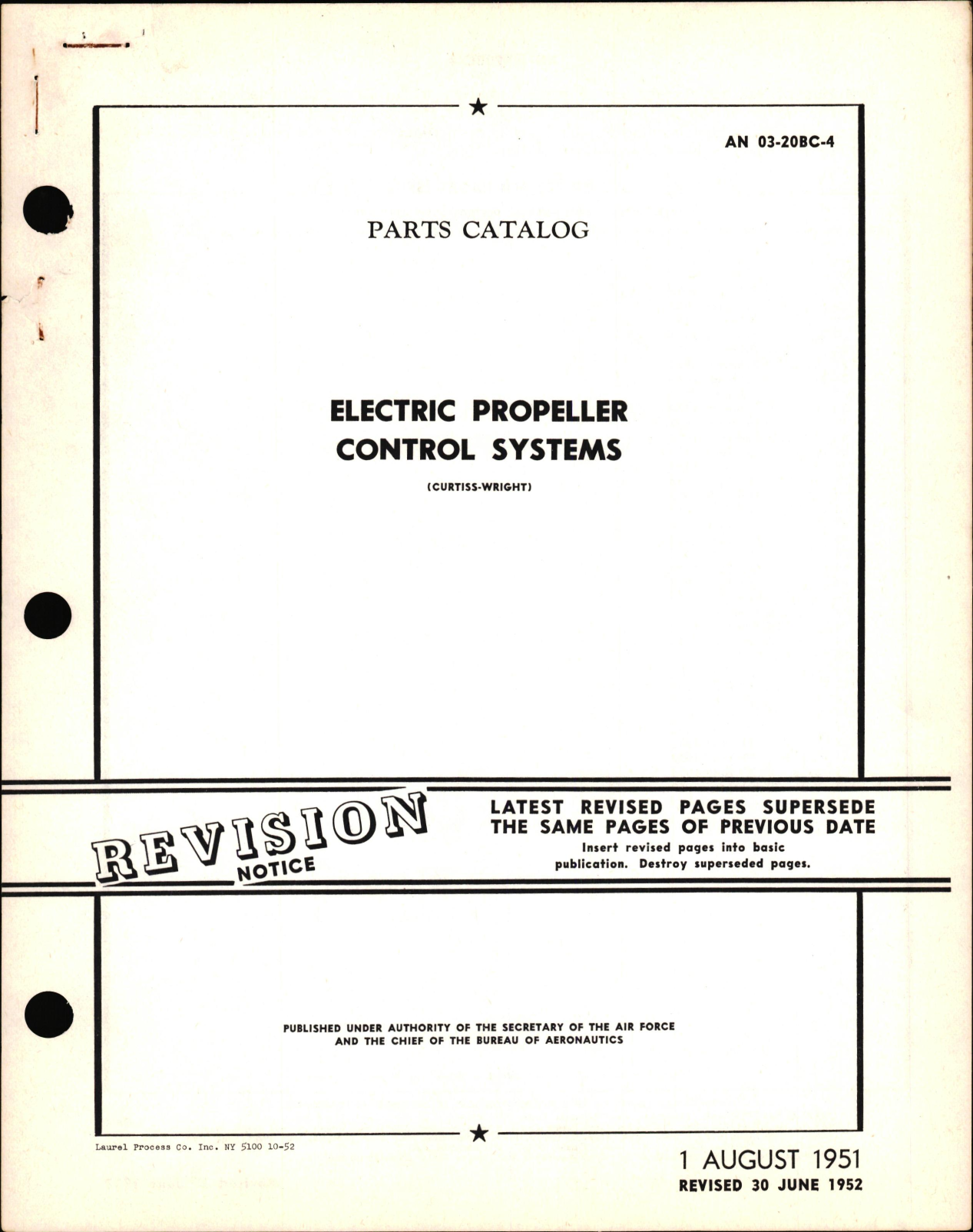 Sample page 1 from AirCorps Library document: Parts Catalog for Electric Propeller Control System