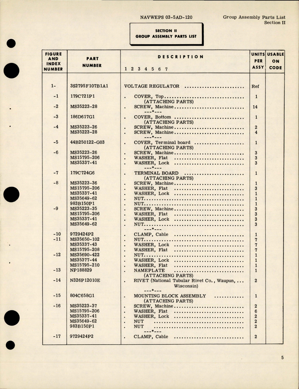 Sample page 7 from AirCorps Library document: Illustrated Parts Breakdown for AC Voltage Regulator - Model 3DS2795F107B1A1 