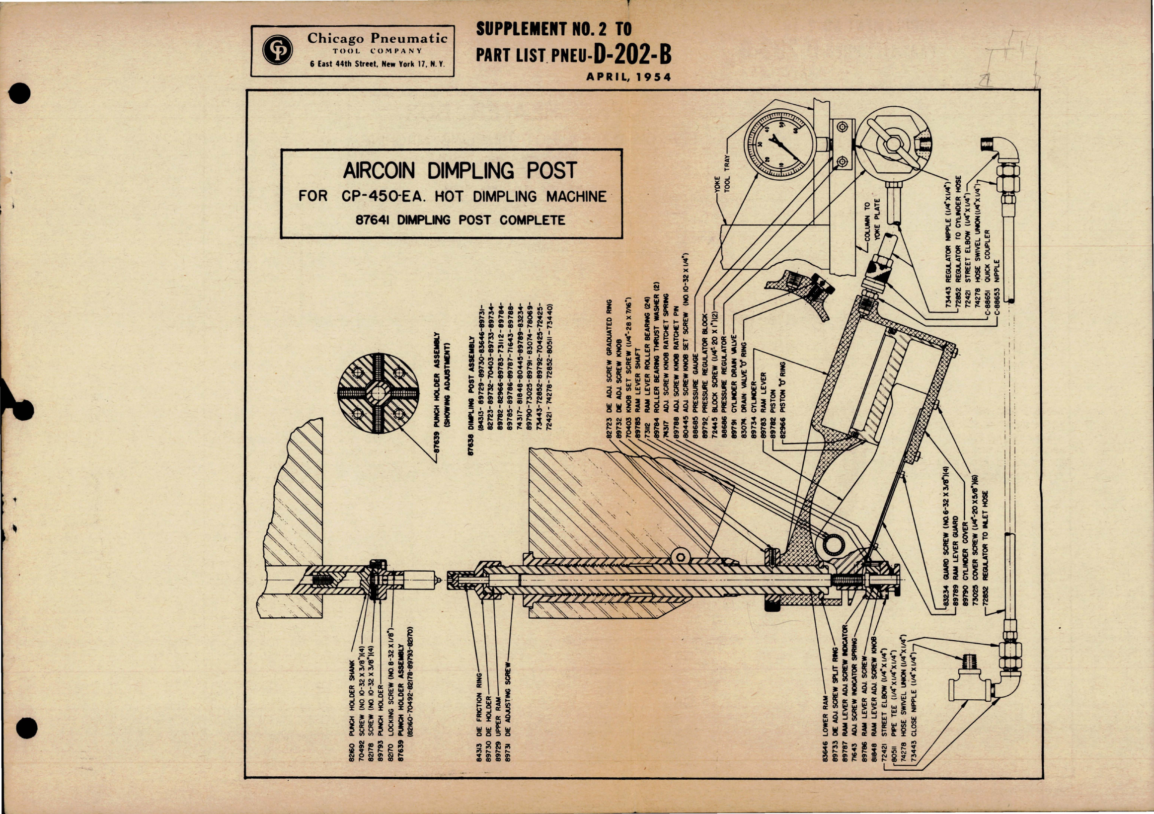 Sample page 7 from AirCorps Library document: Parts List and Instruction Book for Hot Dimpling Machine - Model CP-450-EA 