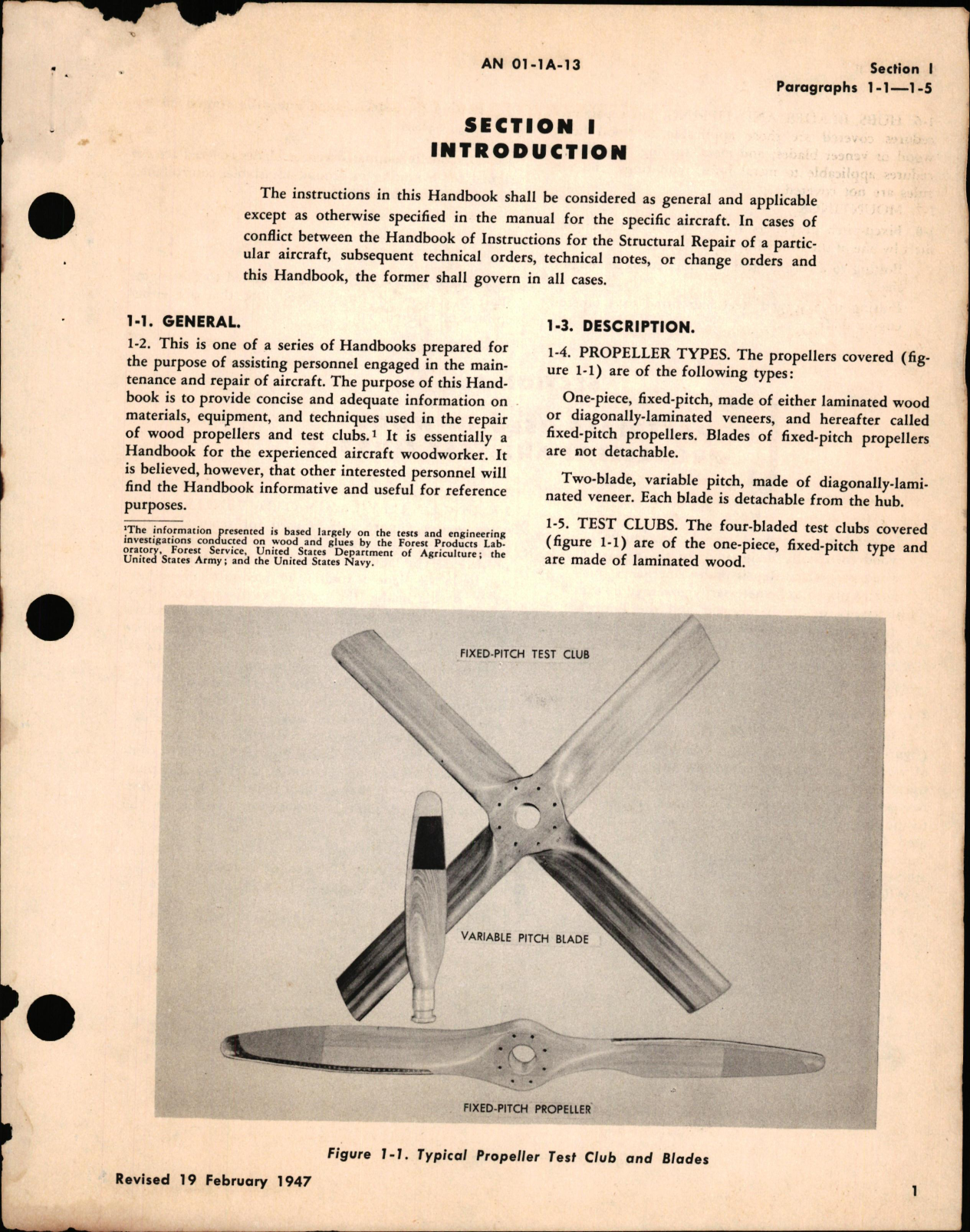 Sample page 5 from AirCorps Library document: Repair of Wood Propellers and Test Clubs