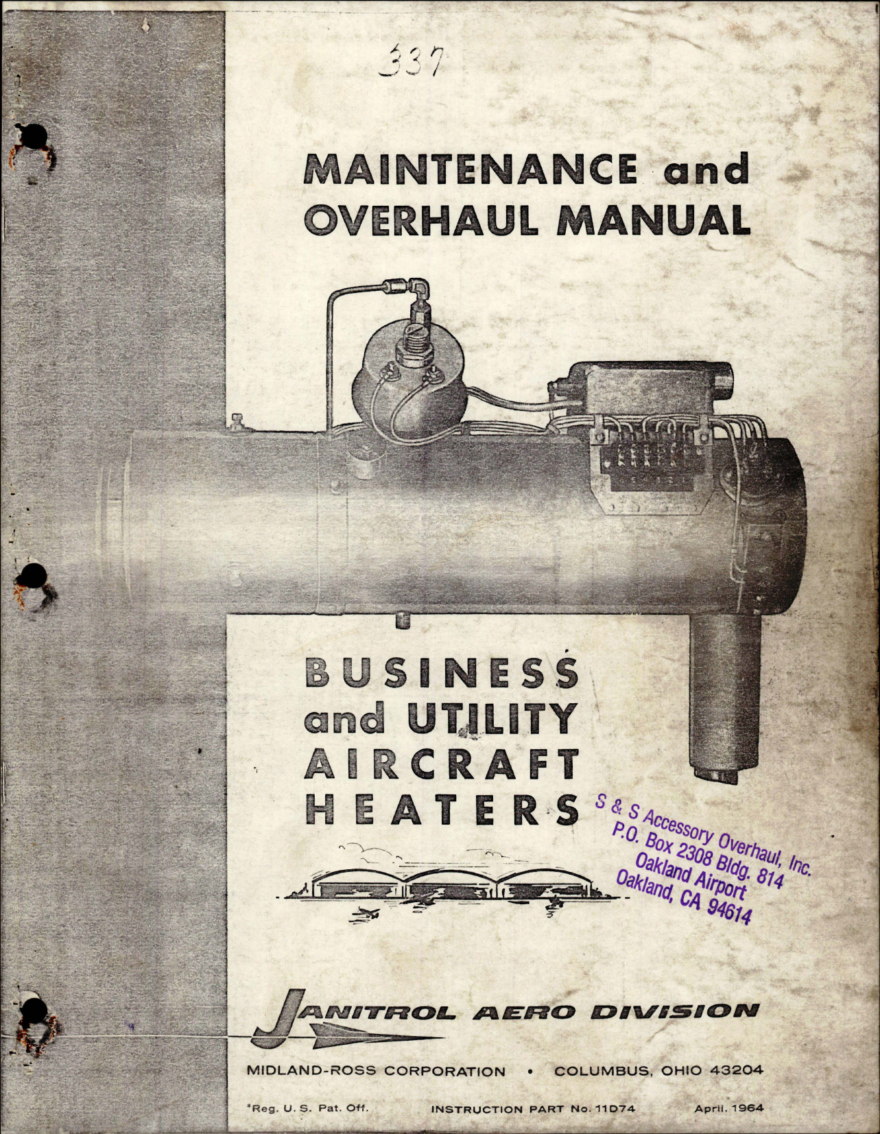 Sample page 1 from AirCorps Library document: Maintenance and Overhaul for Business and Utility Aircraft Heaters 