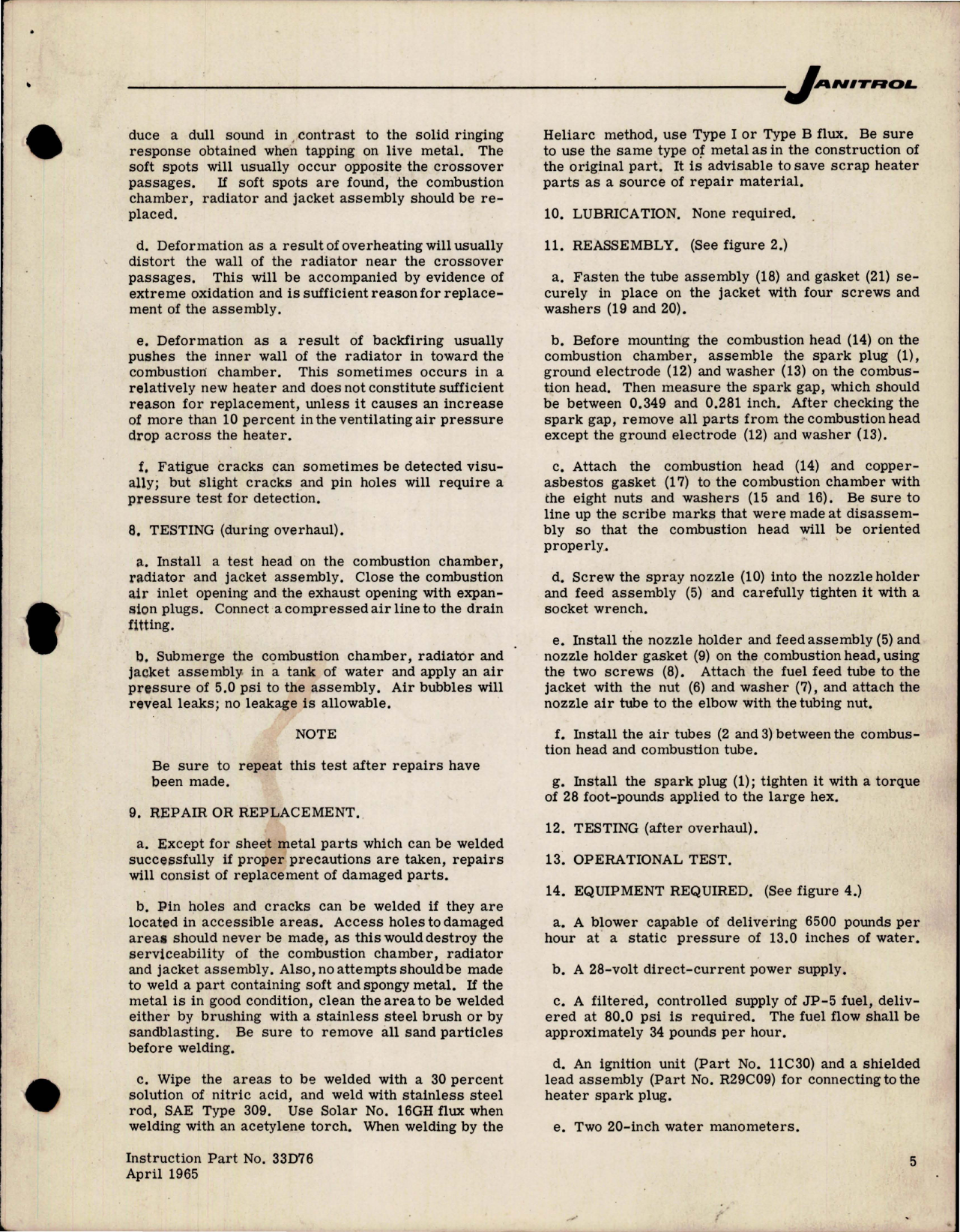 Sample page 5 from AirCorps Library document: Maintenance Instructions for Aircraft Heaters Assembly Type S-300 - Part 30D43 