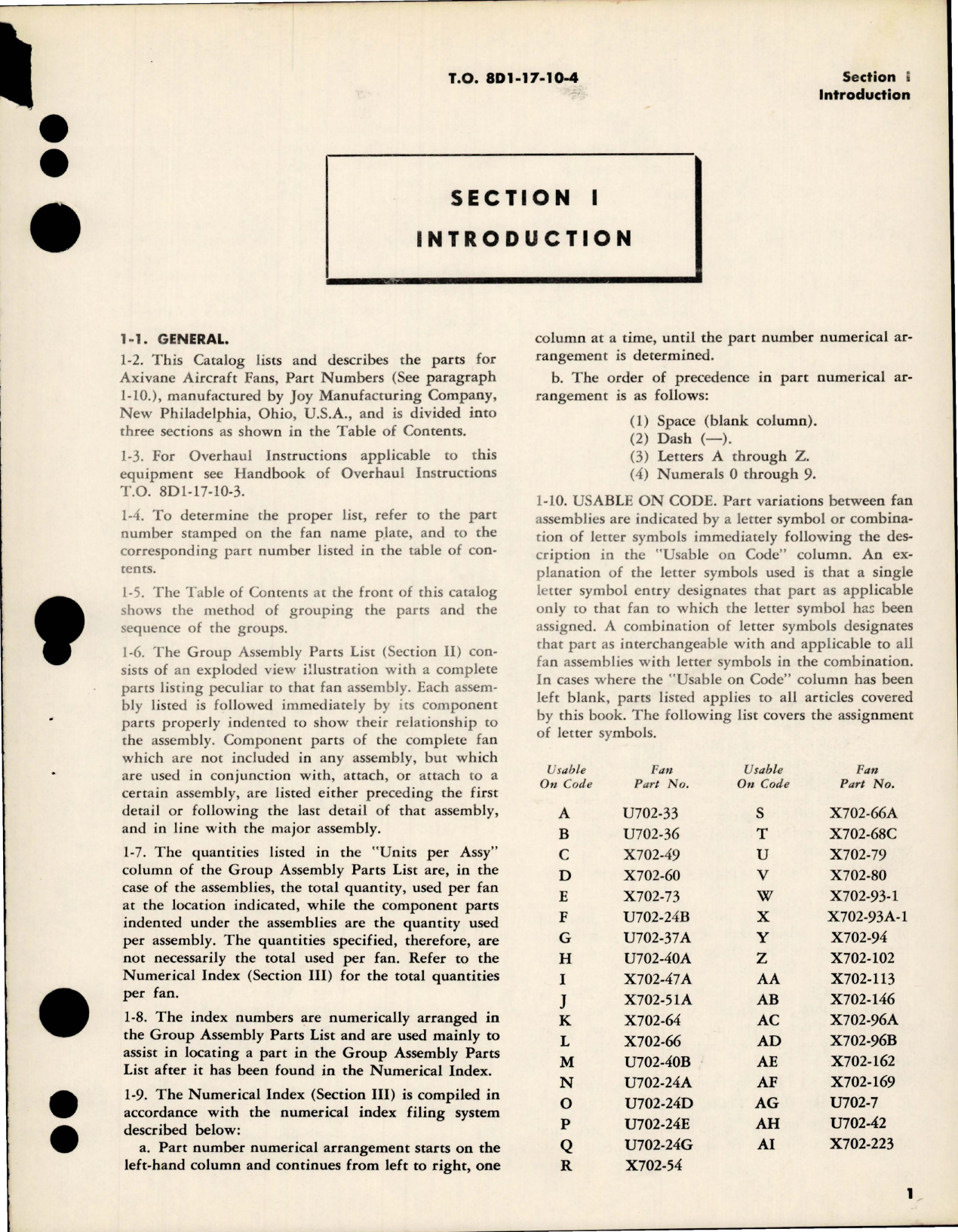 Sample page 5 from AirCorps Library document: Illustrated Parts Breakdown for Axivane Aircraft Fans - Parts U702 and X702 Series 