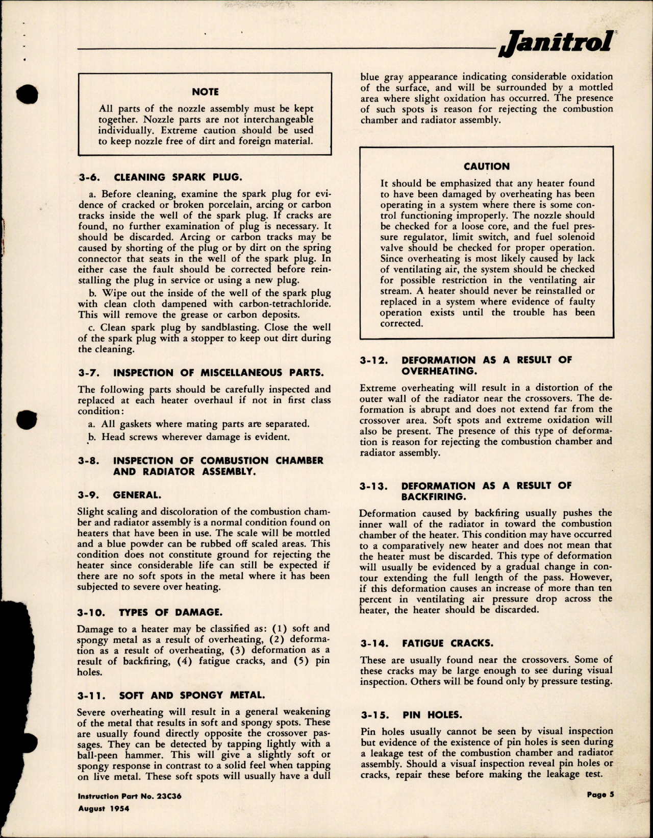Sample page 5 from AirCorps Library document: Maintenance Instructions for Aircraft Heaters - 20C61 and 20C63, S-50 and S-100 Series 