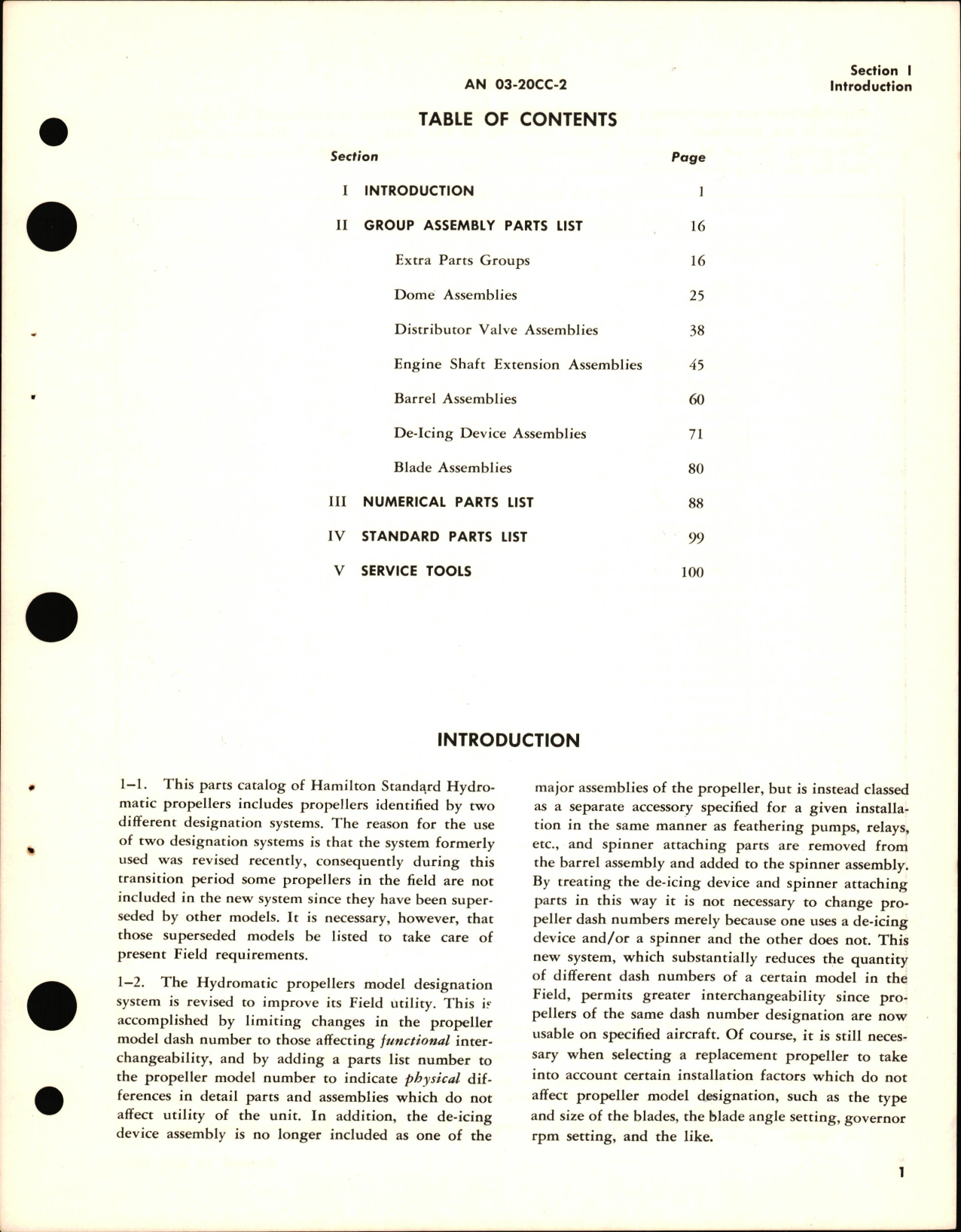 Sample page 5 from AirCorps Library document: Parts Catalog for Hydromatic Propellers