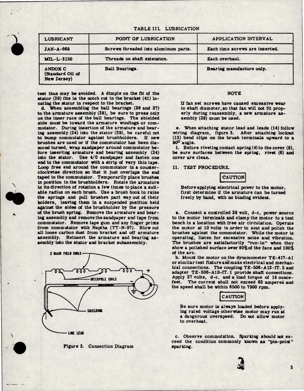Sample page 5 from AirCorps Library document: Overhaul Instructions with Parts for DC Motor - Part A35A8974 
