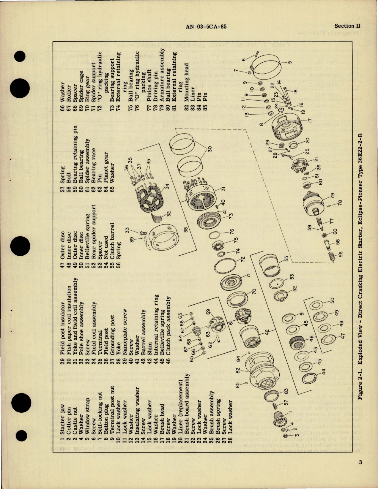 Sample page 7 from AirCorps Library document: Overhaul Instructions for Direct Cranking Electric Starter - Parts 36E22-2-B and 36E22-2-C 