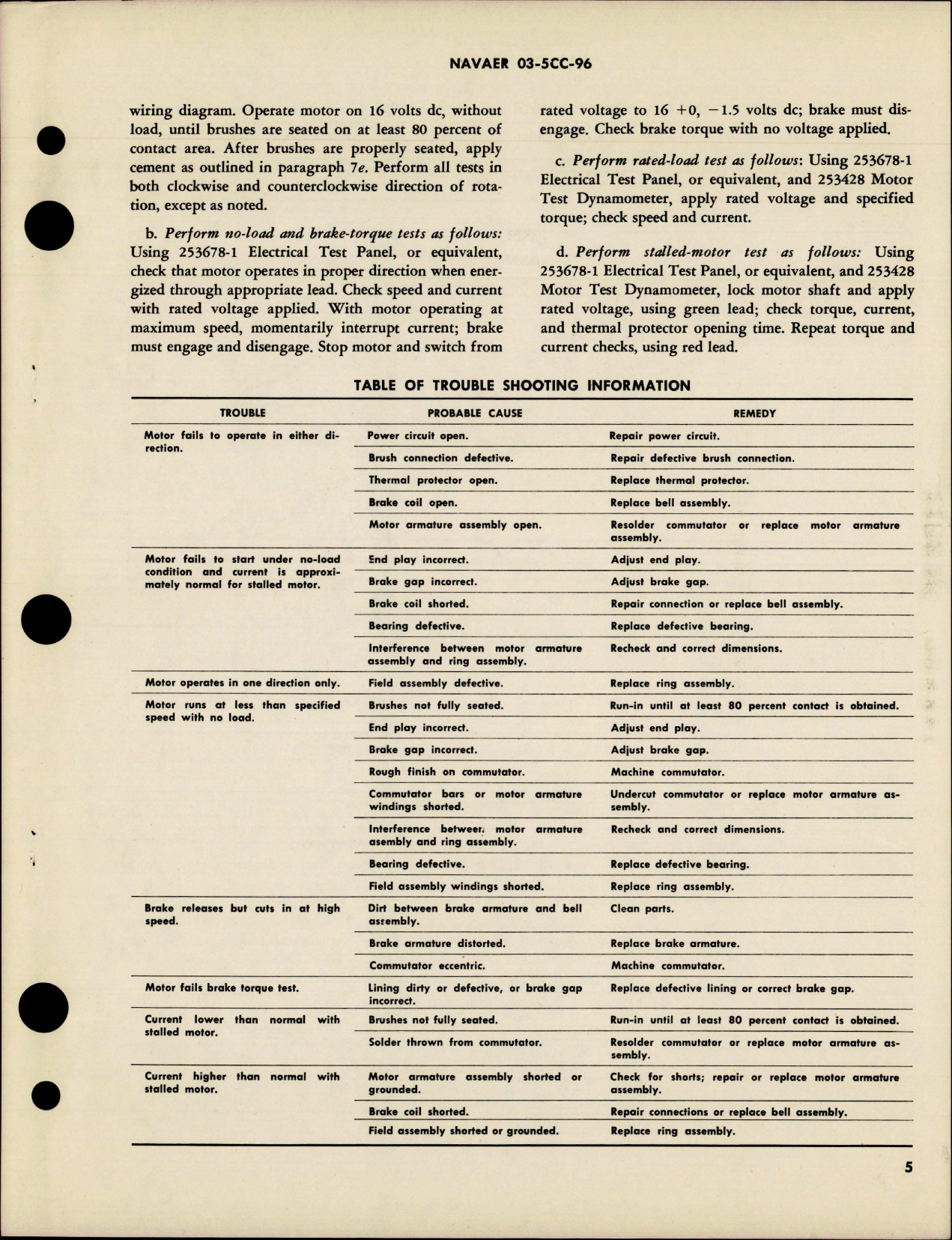 Sample page 5 from AirCorps Library document: Overhaul Instructions with Parts for Direct Current Motor - 0.15 HP 26 Volt - Part 27700-2 - Model DCM23-5-1 