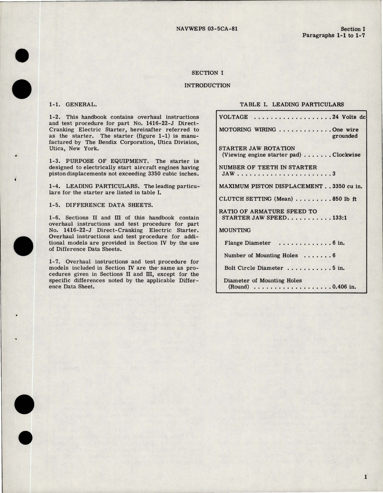 Sample page 7 from AirCorps Library document: Overhaul Instructions for Direct Cranking Electric Starter - Part 1416 and 36E00 Series 