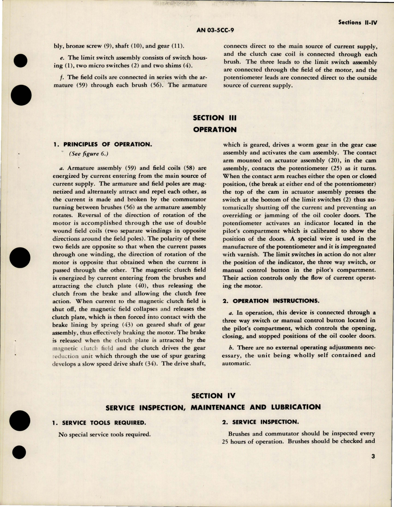 Sample page 7 from AirCorps Library document: Handbook of Instruction with Parts Catalog for Oil Cooler Door Motor - Type DAG Model 115 