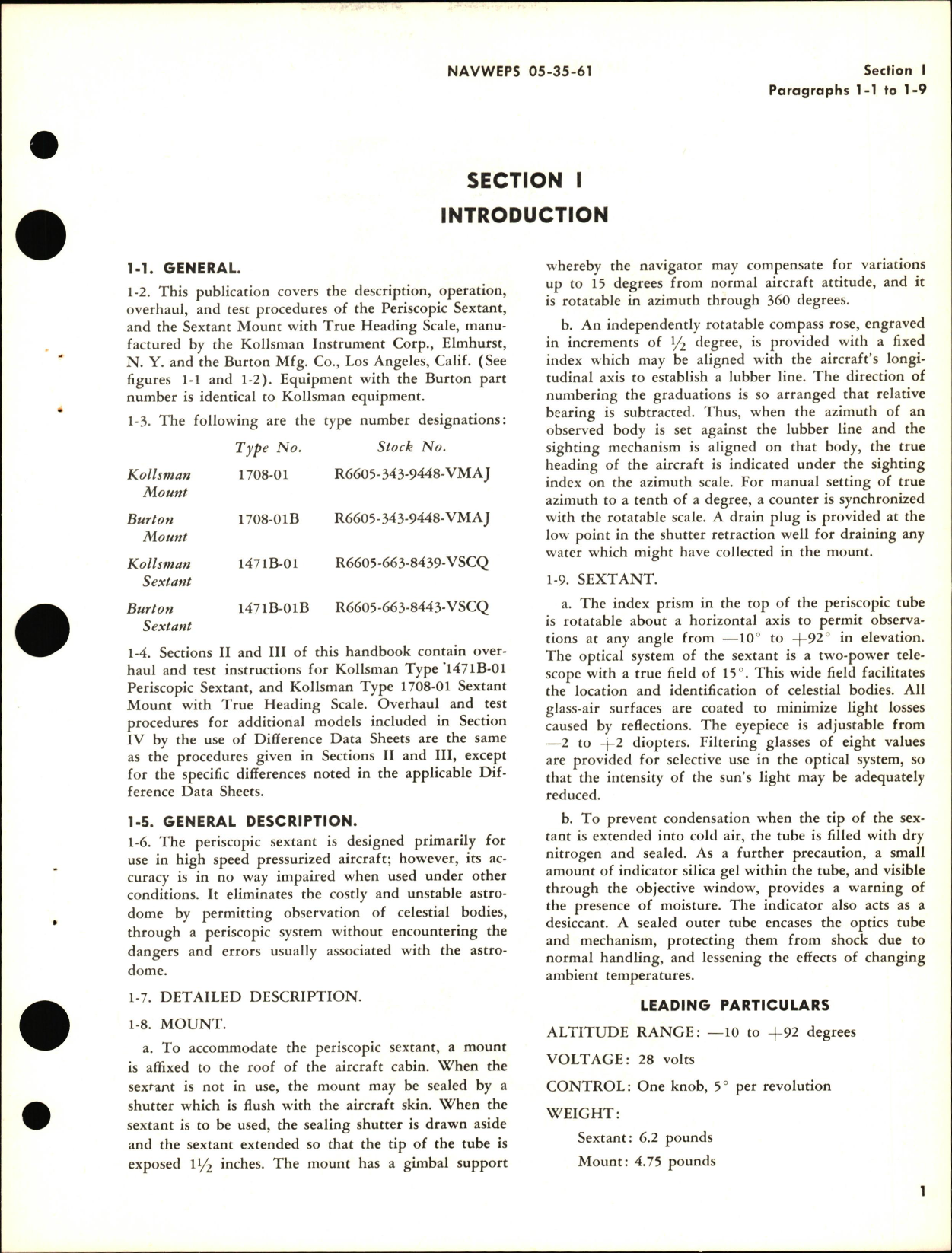 Sample page 5 from AirCorps Library document: Overhaul Instructions for Periscopic Sextant & Sextant Mount with True Heading Scale