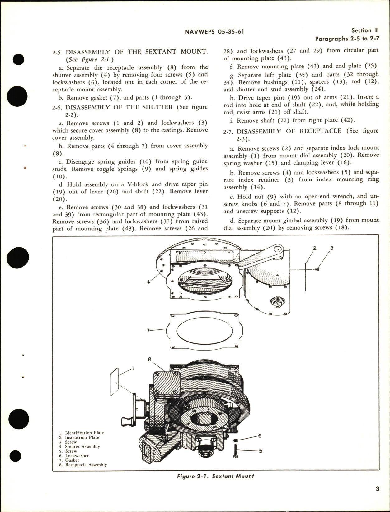 Sample page 7 from AirCorps Library document: Overhaul Instructions for Periscopic Sextant & Sextant Mount with True Heading Scale