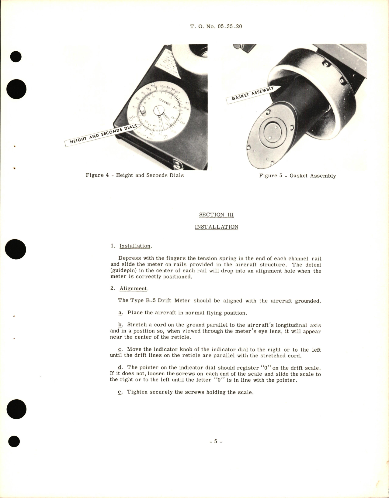 Sample page 7 from AirCorps Library document: Instructions with Parts Catalog for Type B-5 Drift Meter