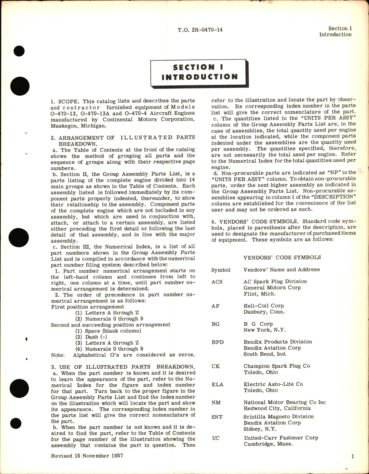Sample page 5 from AirCorps Library document: Illustrated Parts Breakdown for Aircraft Engines Models O-470-13, O-470-13A, 0-470-4 