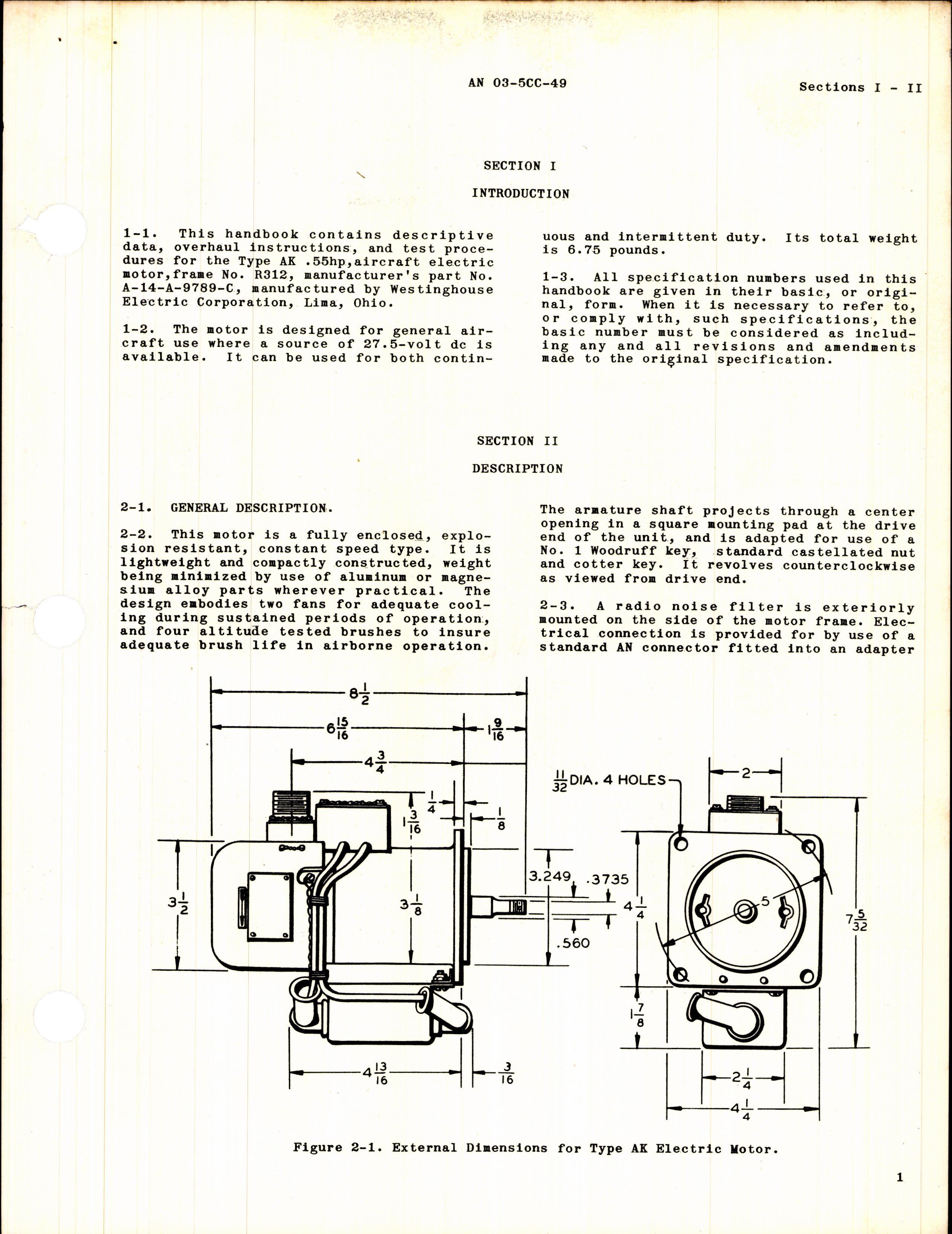 Sample page 5 from AirCorps Library document: Overhaul Instructions for Westinghouse Electric Motor