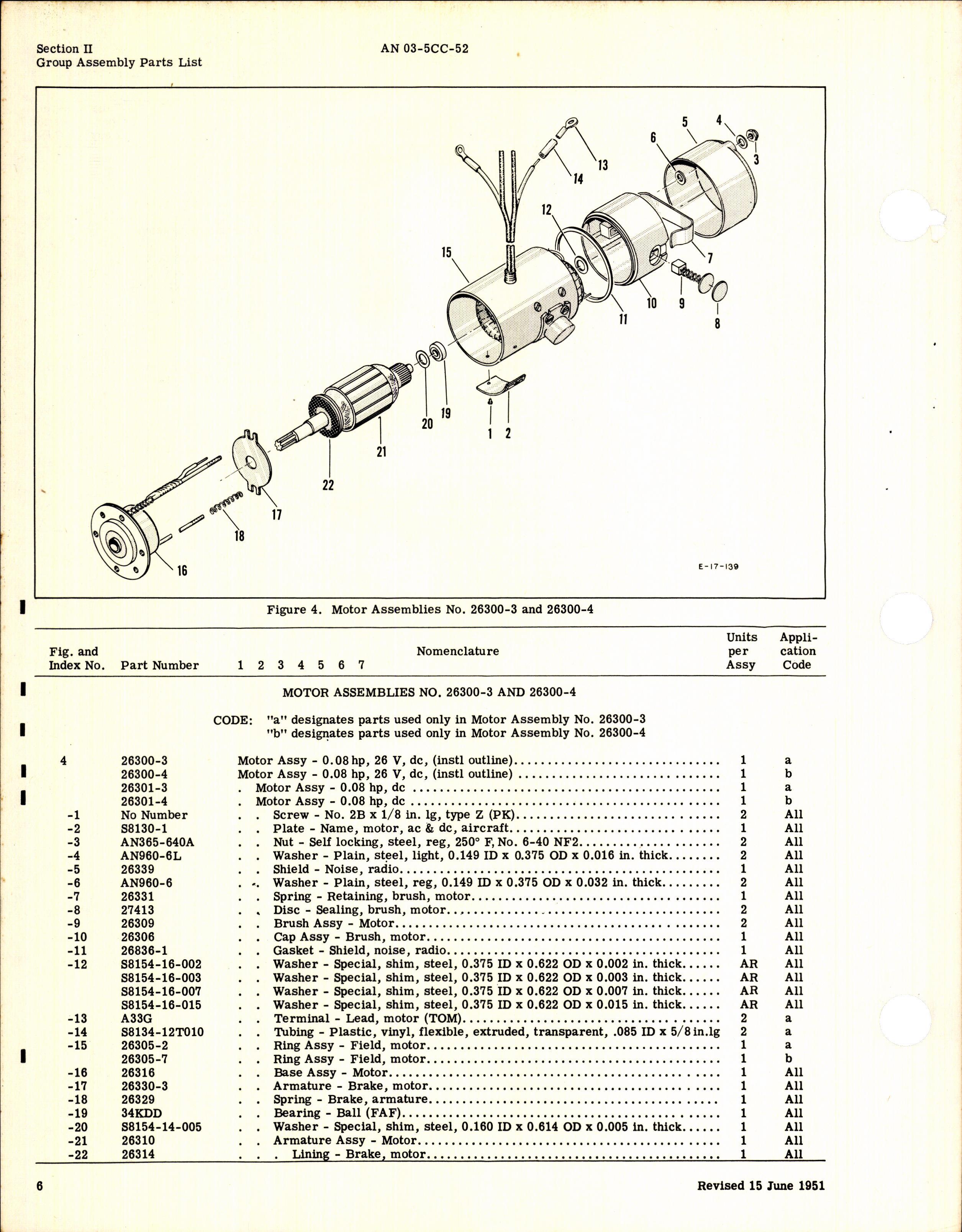 Sample page 6 from AirCorps Library document: Parts Catalog for Airesearch Electric Motors