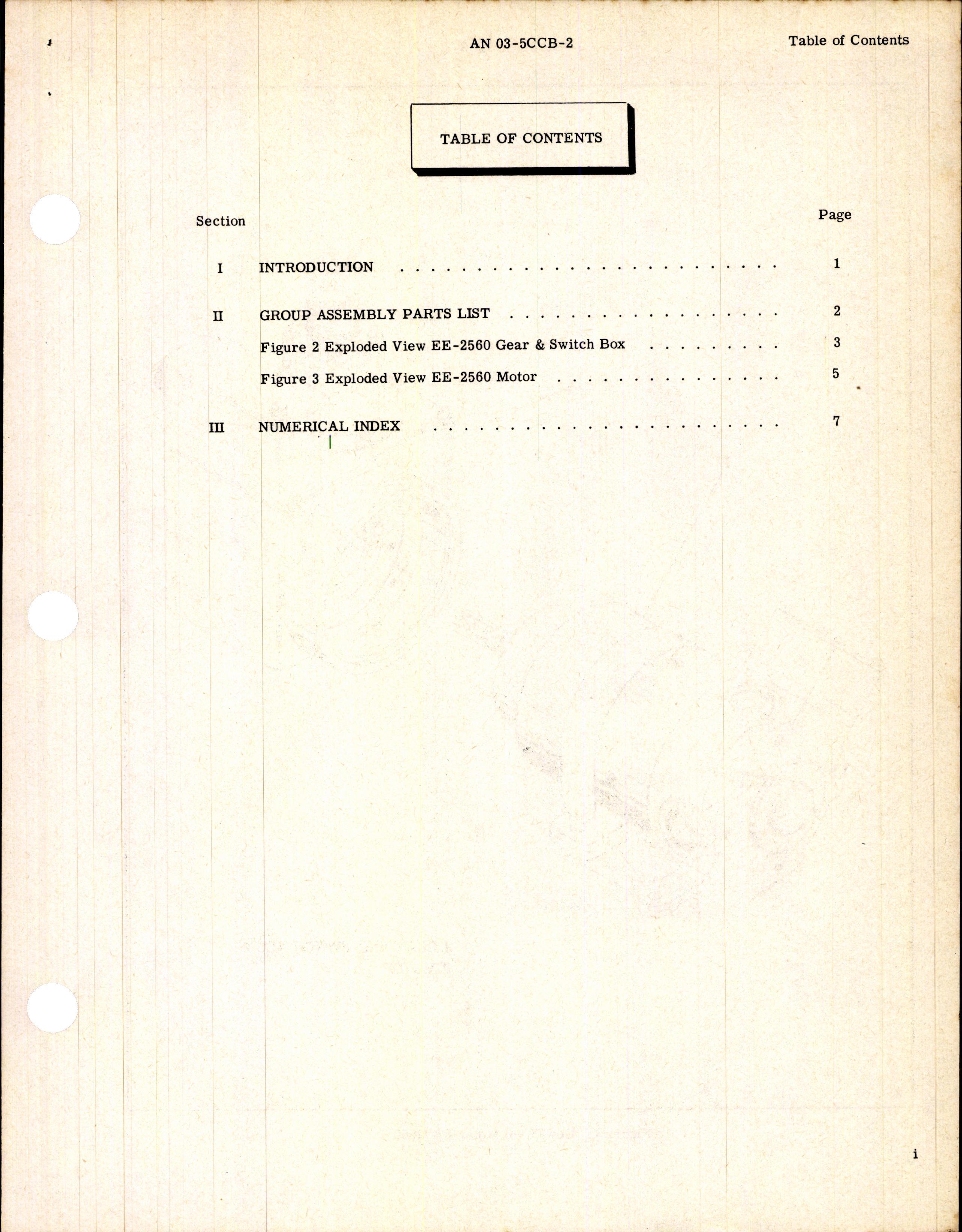 Sample page 3 from AirCorps Library document: Illustrated Parts Breakdown for Cowl Flap Motor