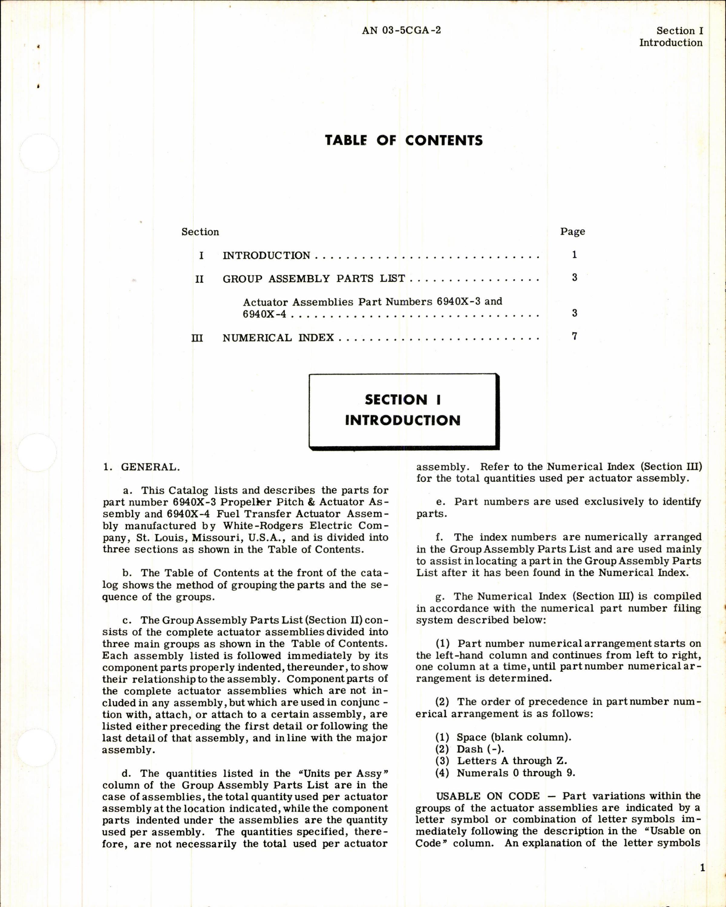 Sample page 3 from AirCorps Library document: Illustrated Parts Breakdown for Propeller Pitch & Mixture Actuator and Fuel Transfer Actuator