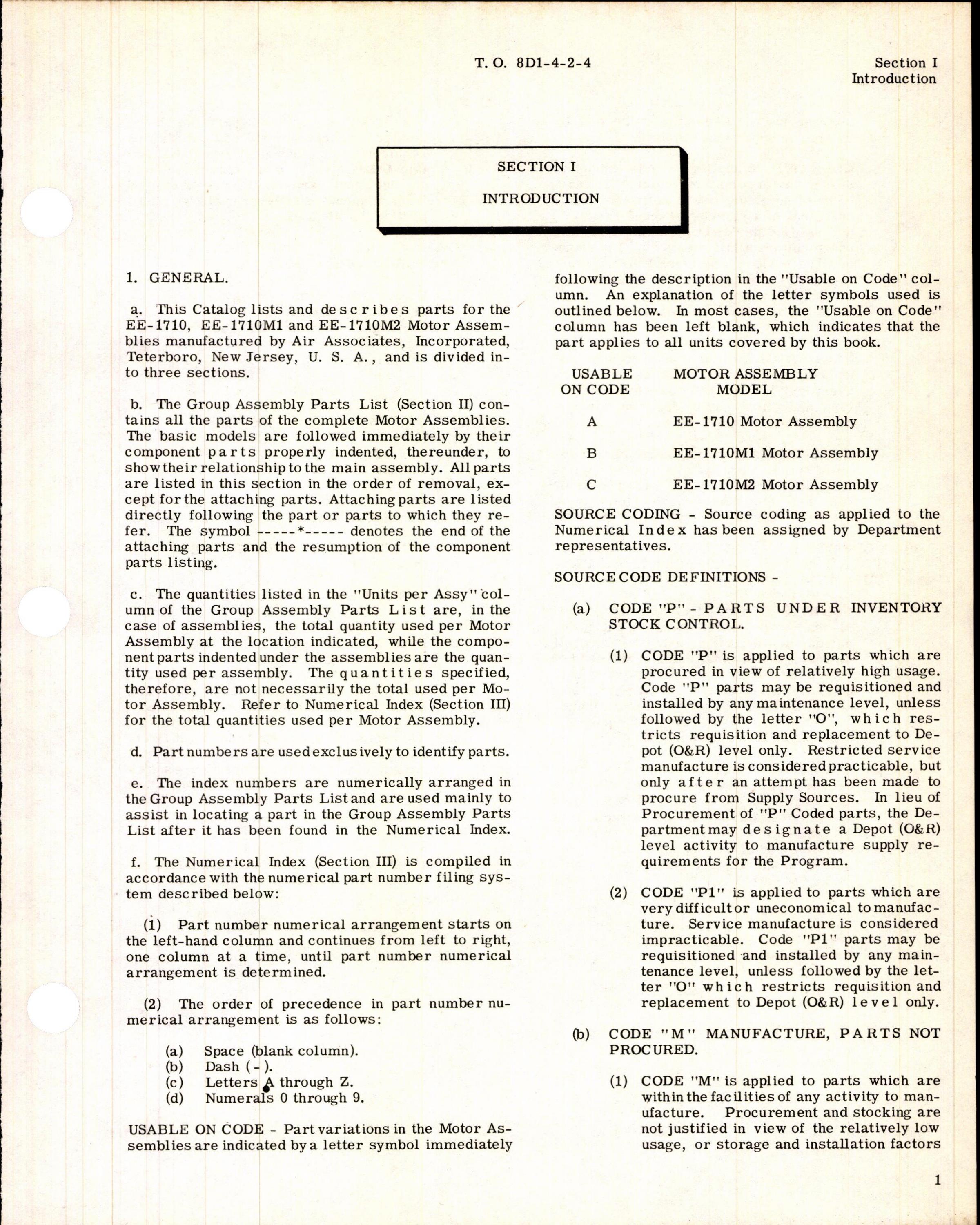 Sample page 5 from AirCorps Library document: Illustrated Parts Breakdown for Air Associates Motor Assembly