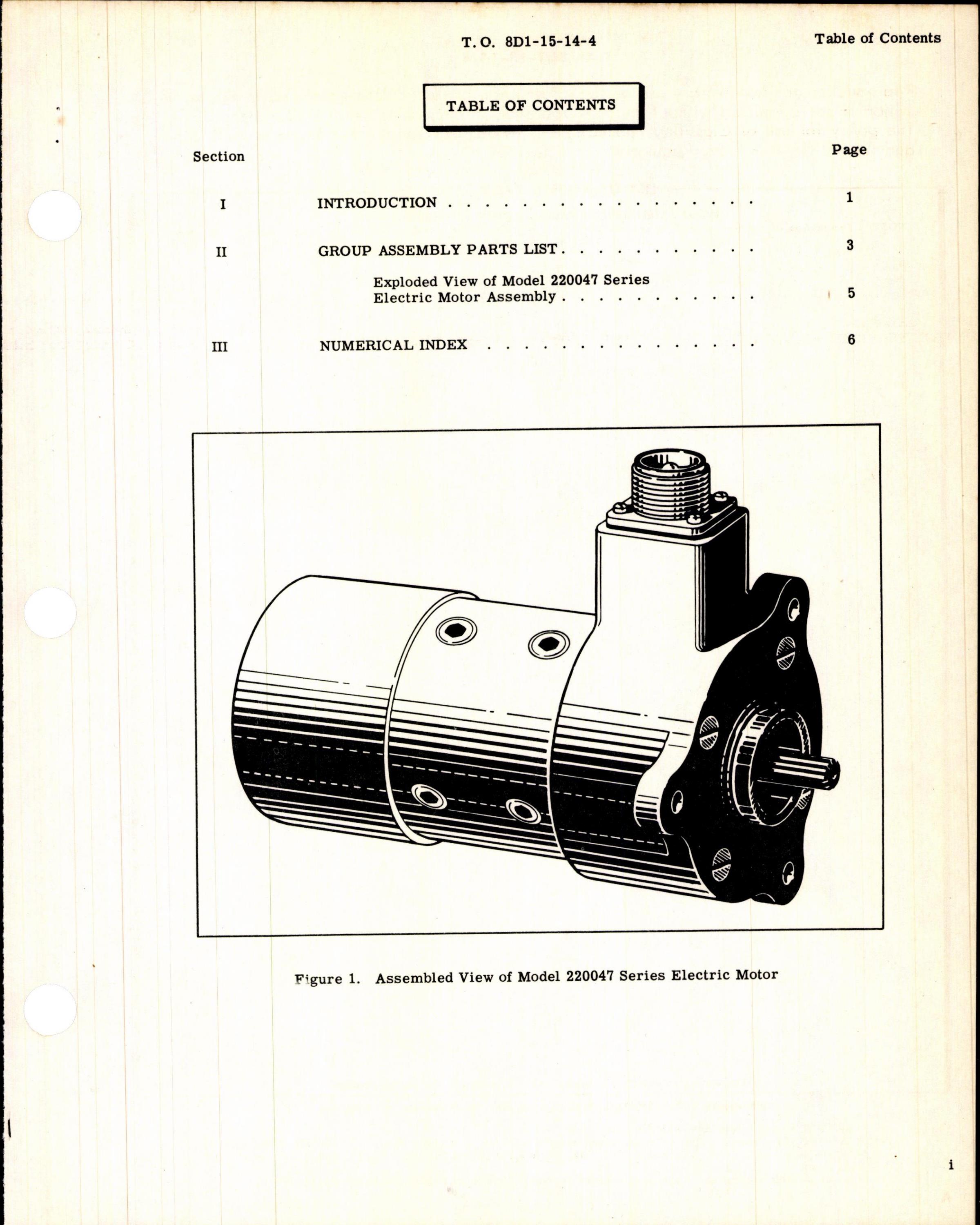 Sample page 3 from AirCorps Library document: Illustrated Parts Breakdown for Pesco Electric Motors