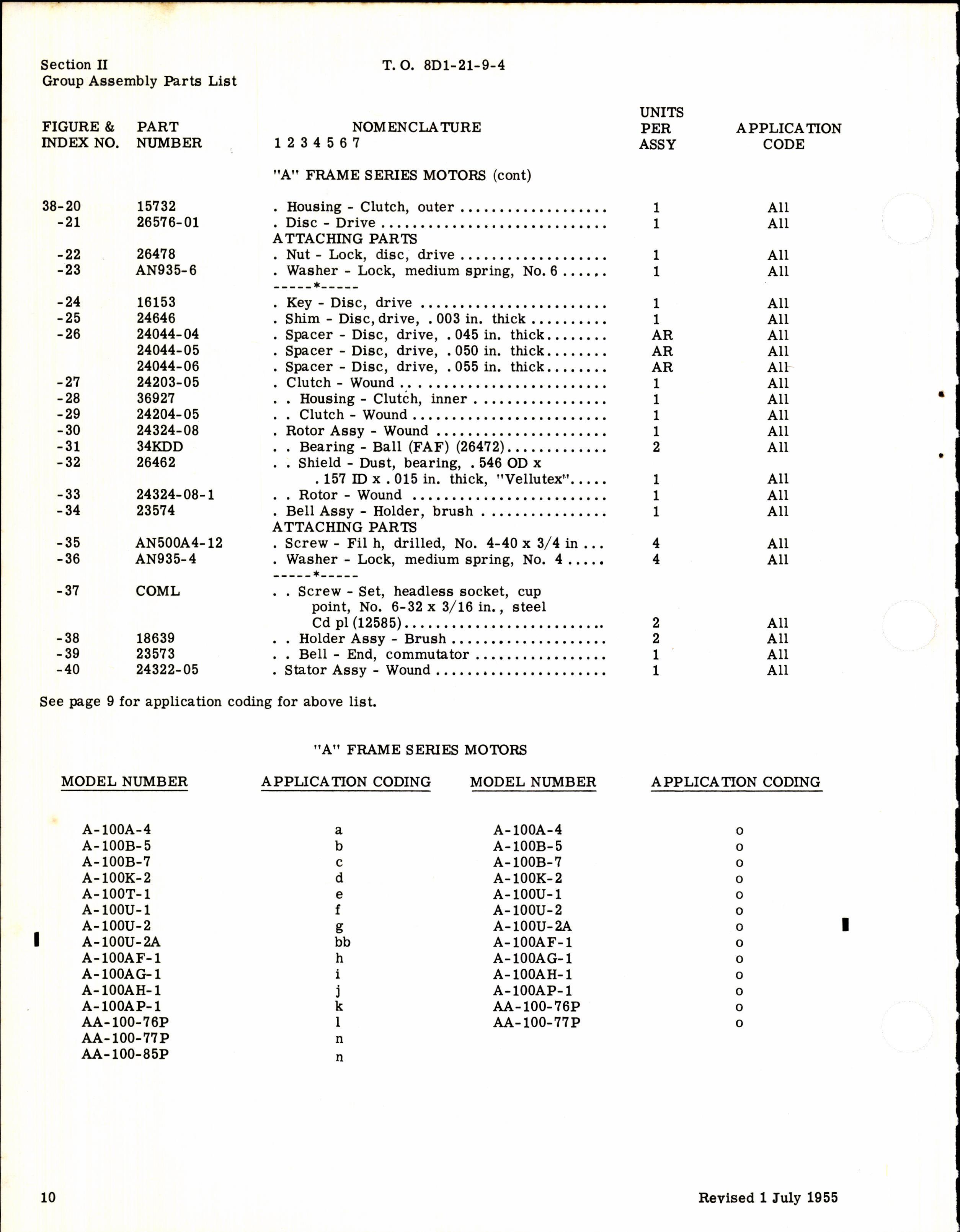 Sample page 6 from AirCorps Library document: Parts Catalog for Lear Control Box Assemblies and Motors